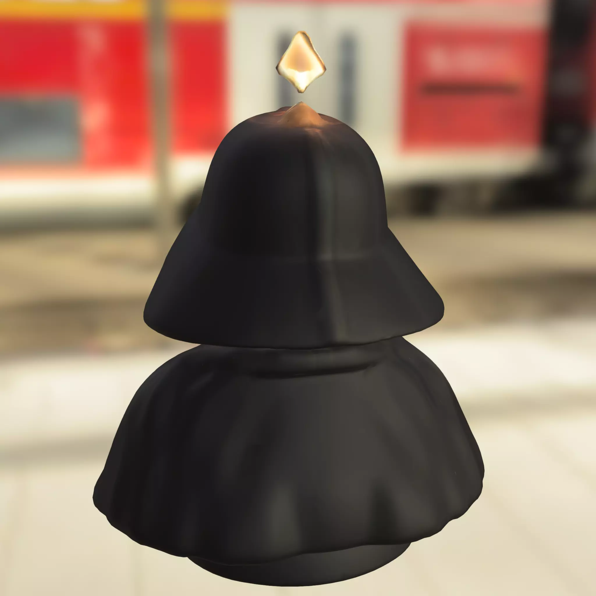 Dark Lord Candle Bust Low-poly 3D model_3