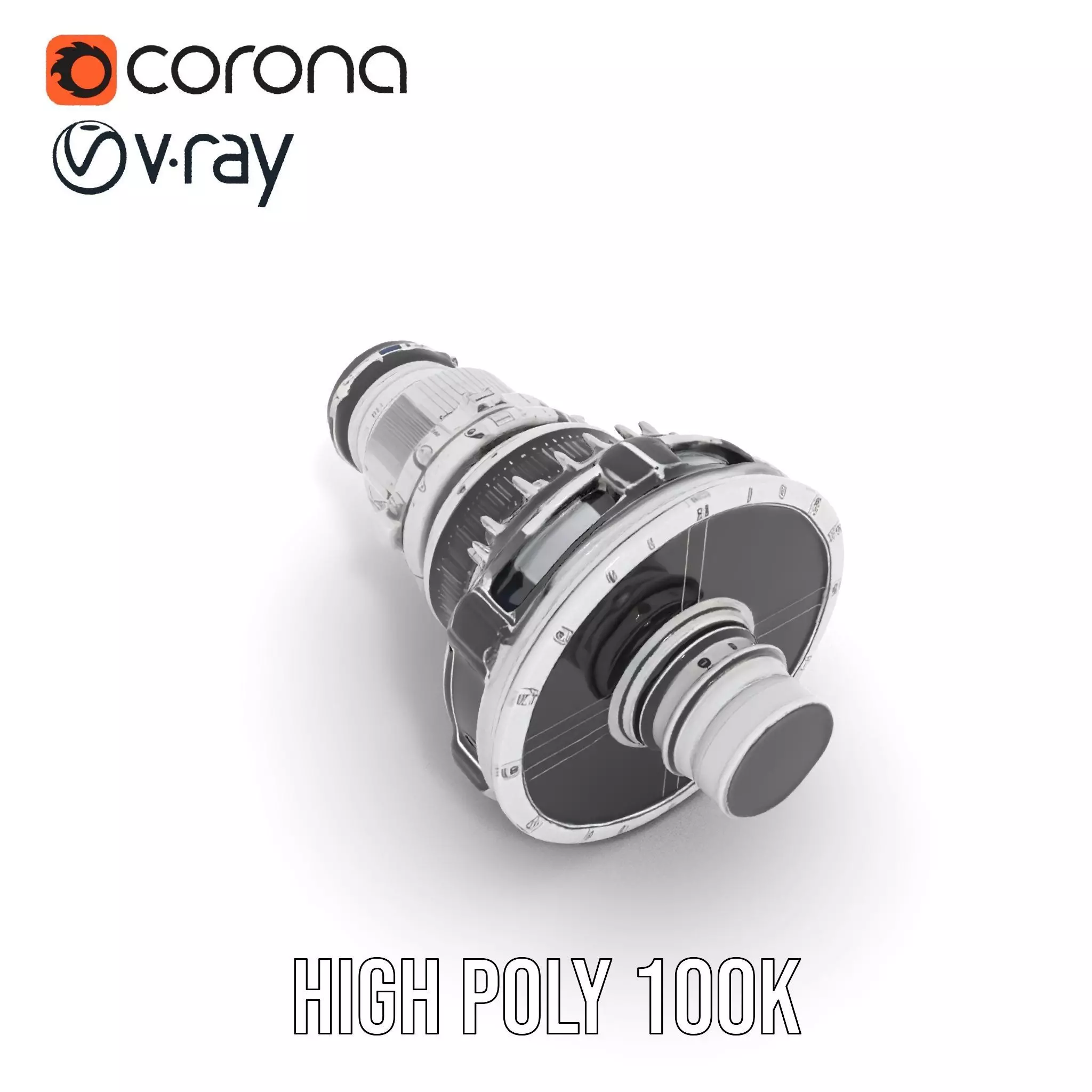 Jet Engine Model Pack with Detailed Components Low-poly 3D model_24