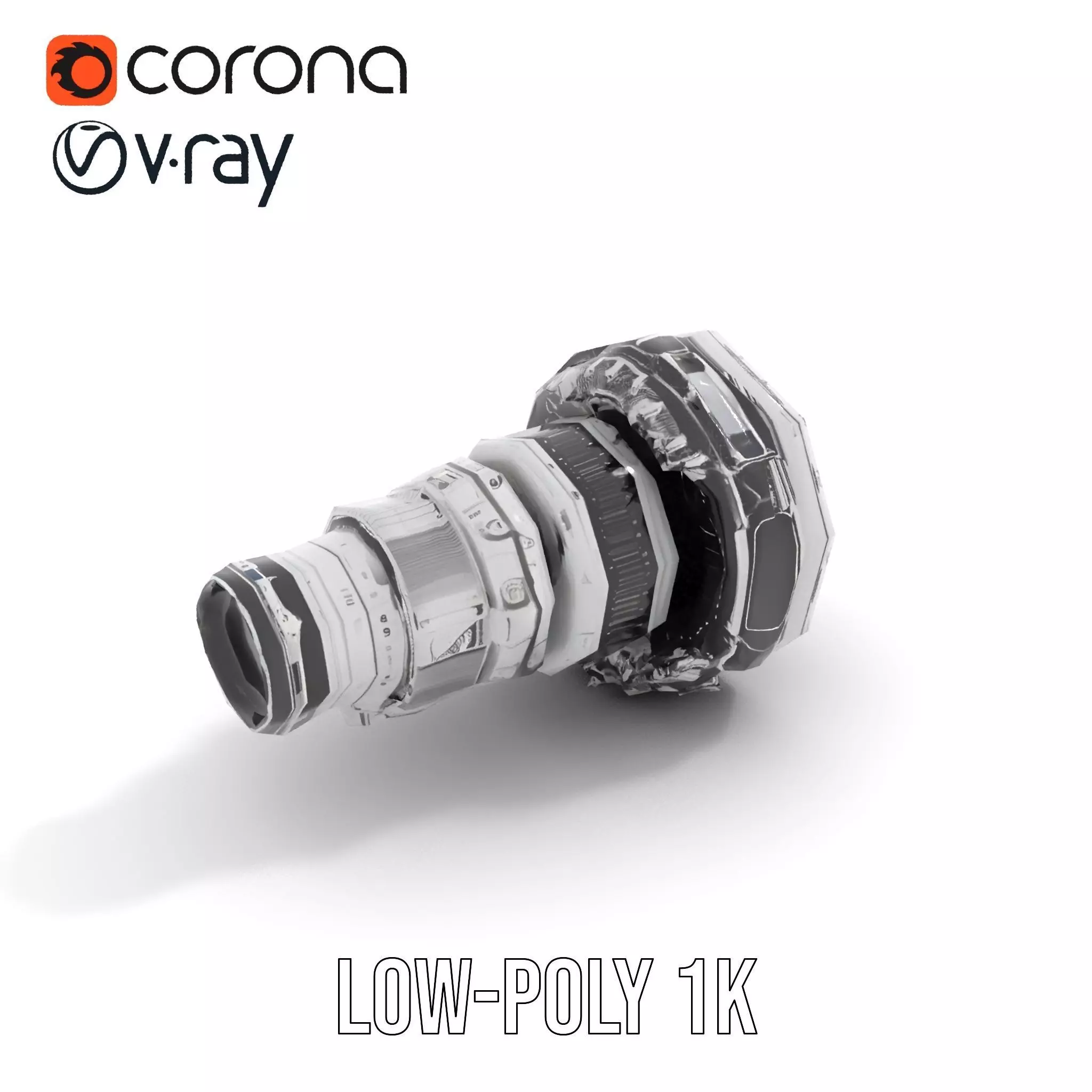 Jet Engine Model Pack with Detailed Components Low-poly 3D model_15