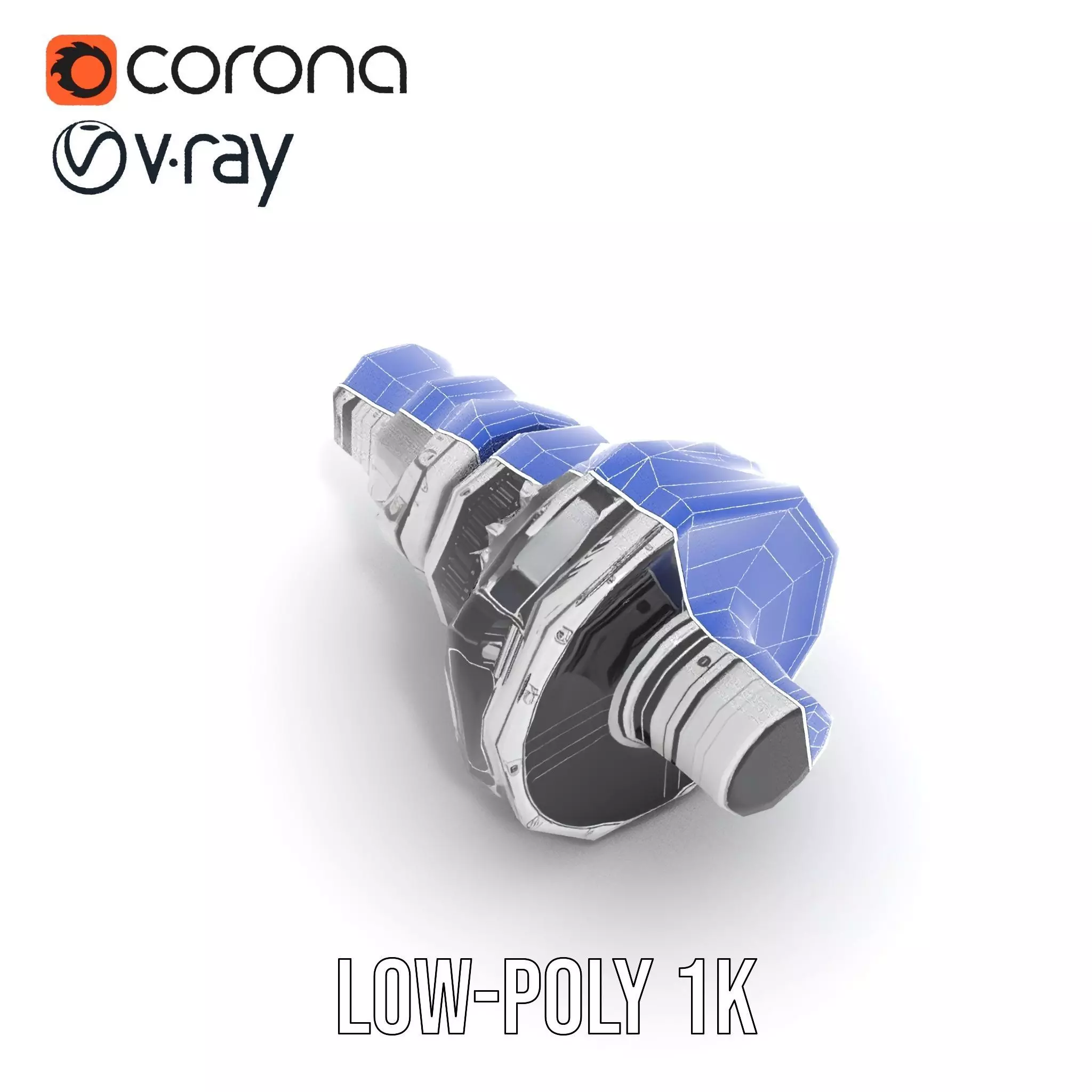 Jet Engine Model Pack with Detailed Components Low-poly 3D model_17