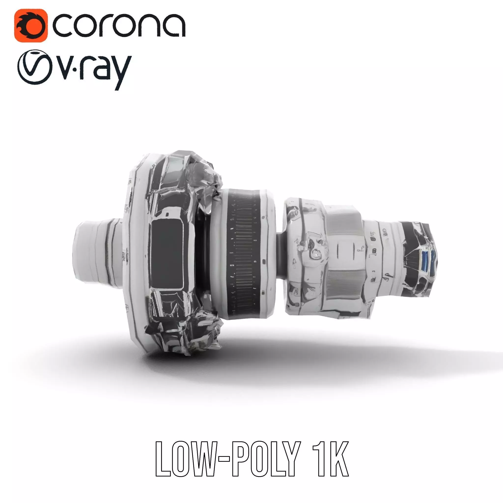 Jet Engine Model Pack with Detailed Components Low-poly 3D model_13