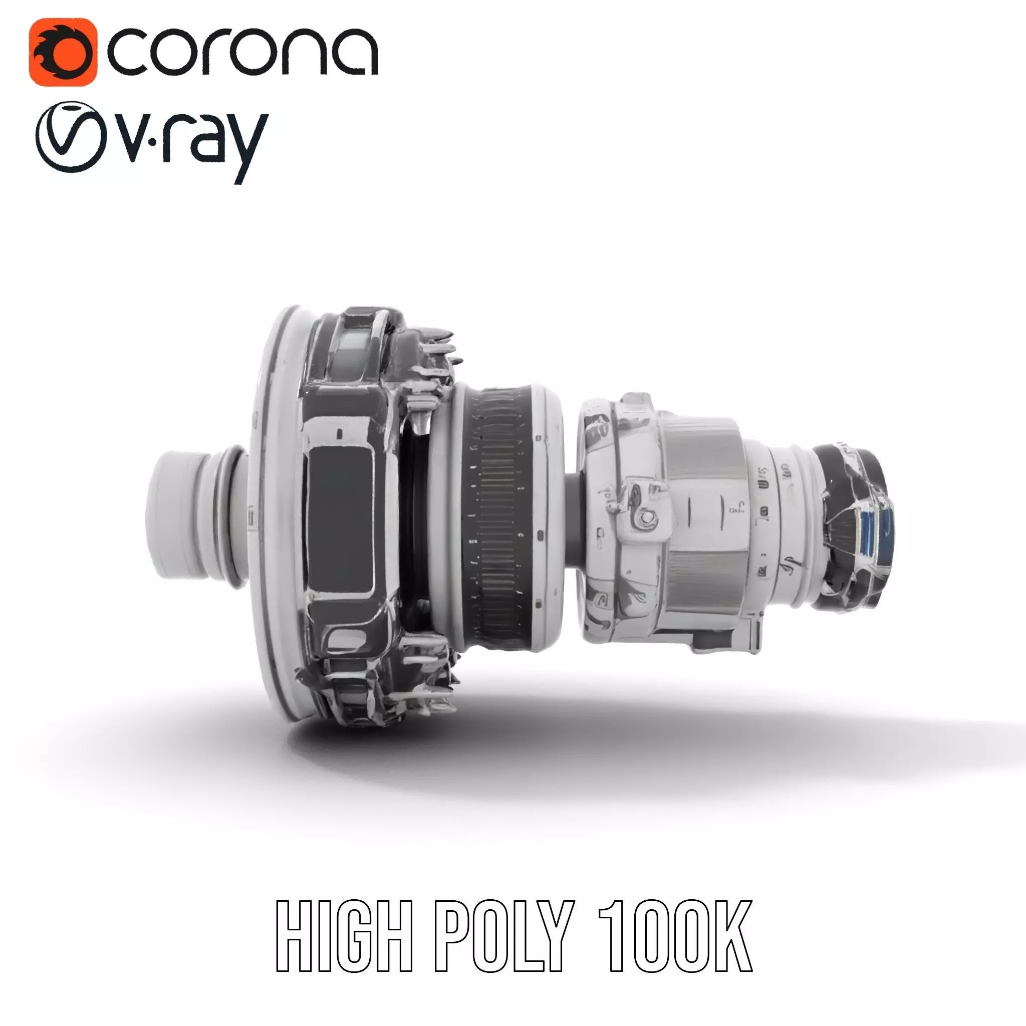 Jet Engine Model Pack with Detailed Components Low-poly 3D model_29