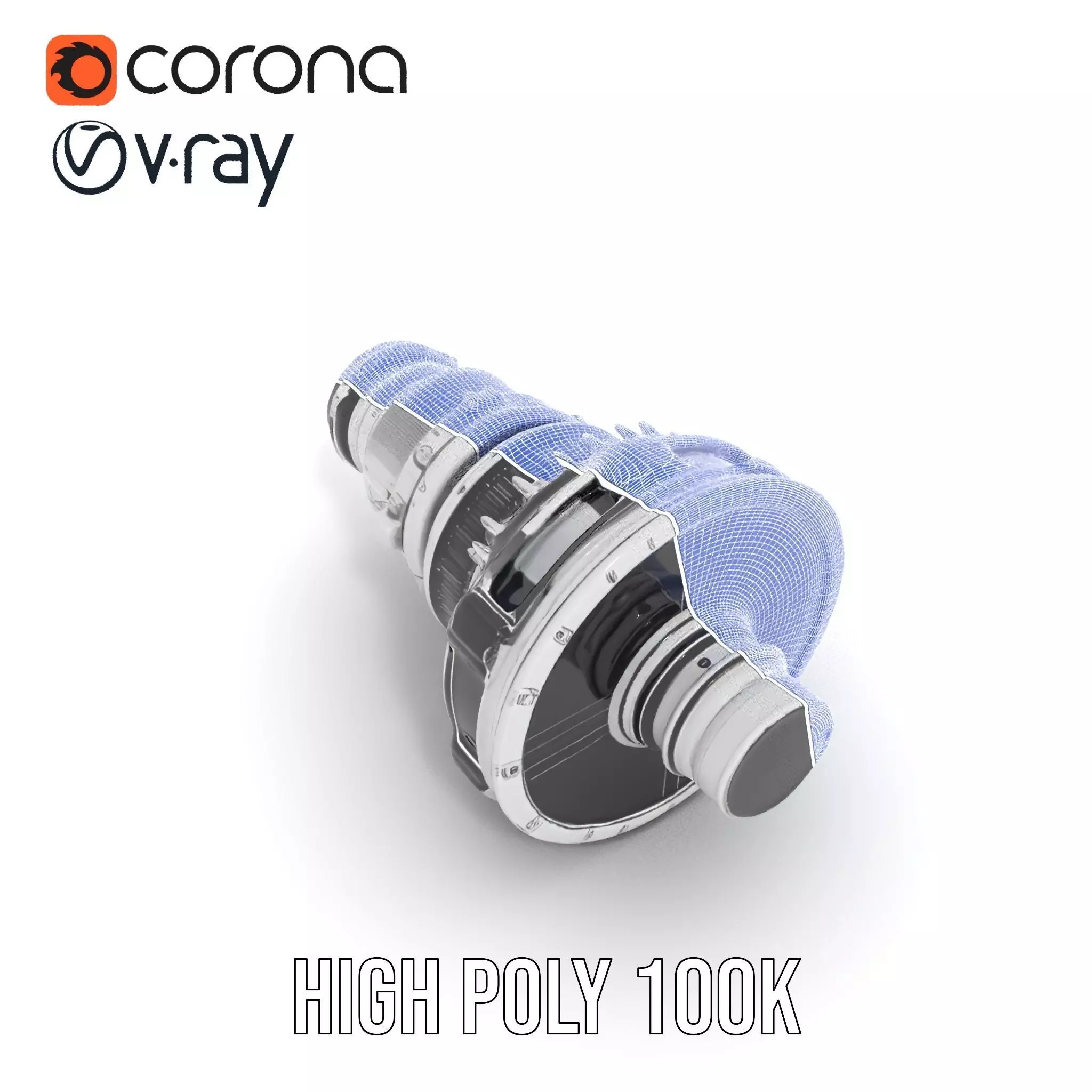 Jet Engine Model Pack with Detailed Components Low-poly 3D model_34