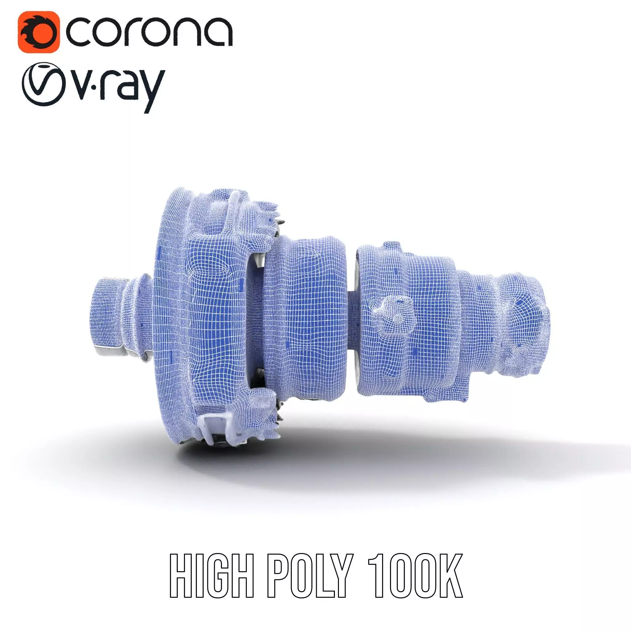 Jet Engine Model Pack with Detailed Components Low-poly 3D model_35