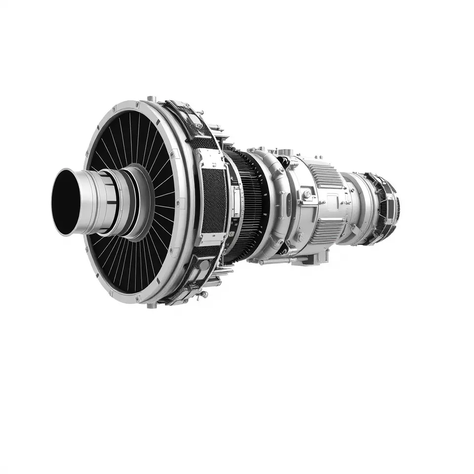 Jet Engine Model Pack with Detailed Components Low-poly 3D model_3