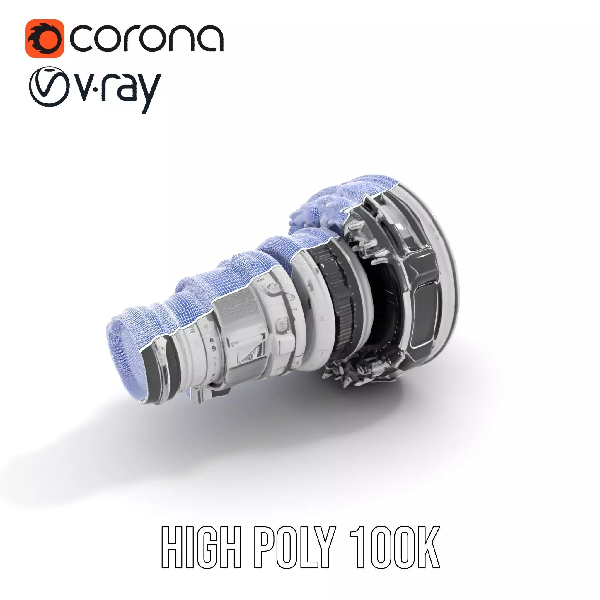 Jet Engine Model Pack with Detailed Components Low-poly 3D model_32