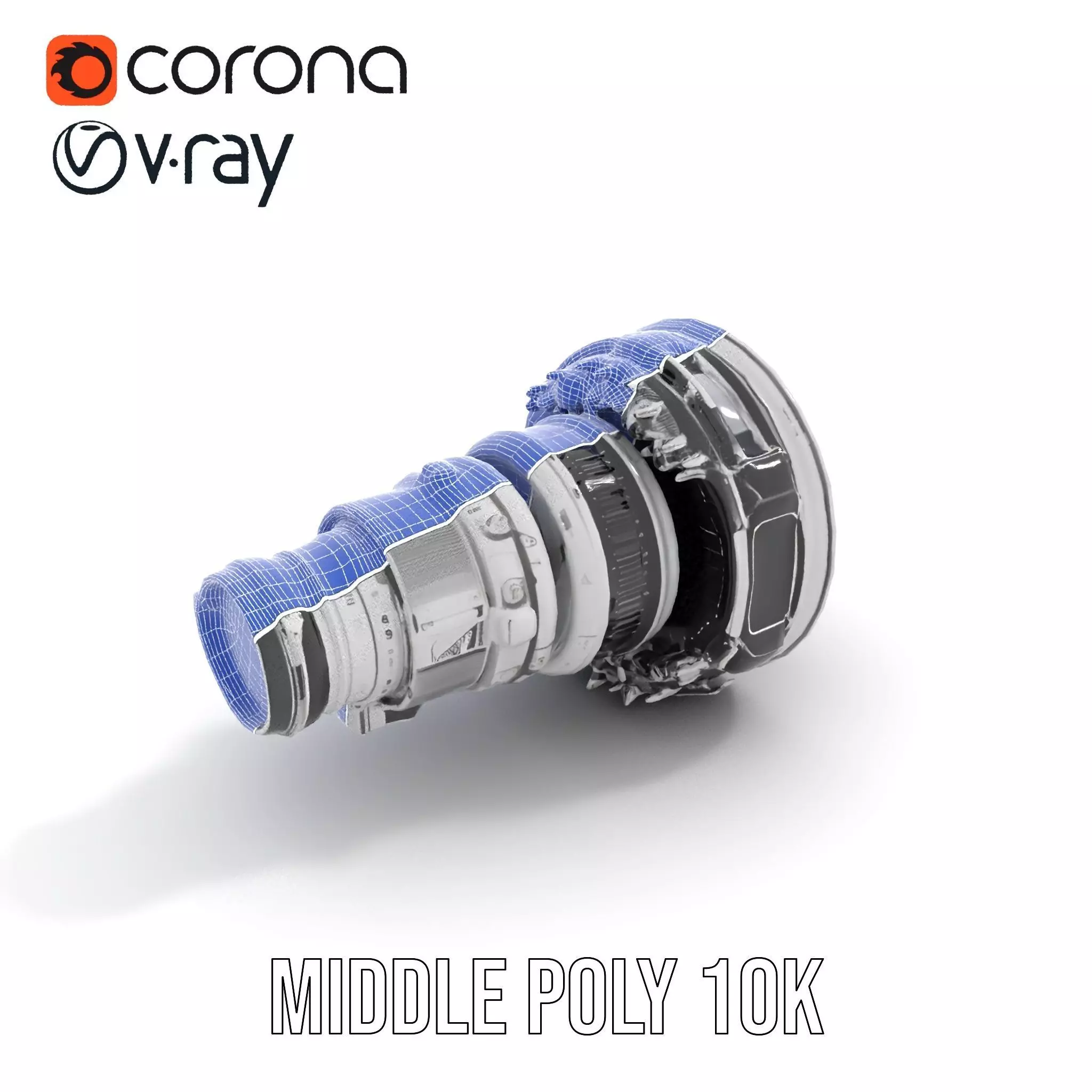 Jet Engine Model Pack with Detailed Components Low-poly 3D model_25