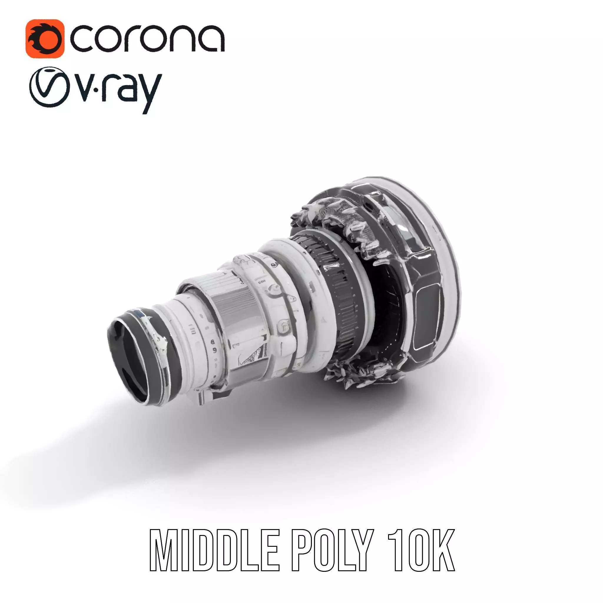 Jet Engine Model Pack with Detailed Components Low-poly 3D model_16