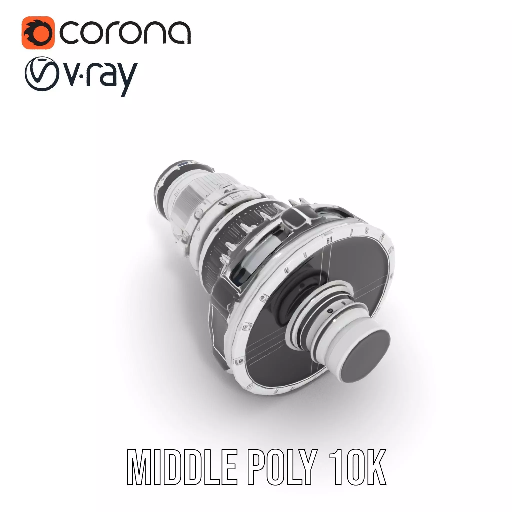 Jet Engine Model Pack with Detailed Components Low-poly 3D model_12