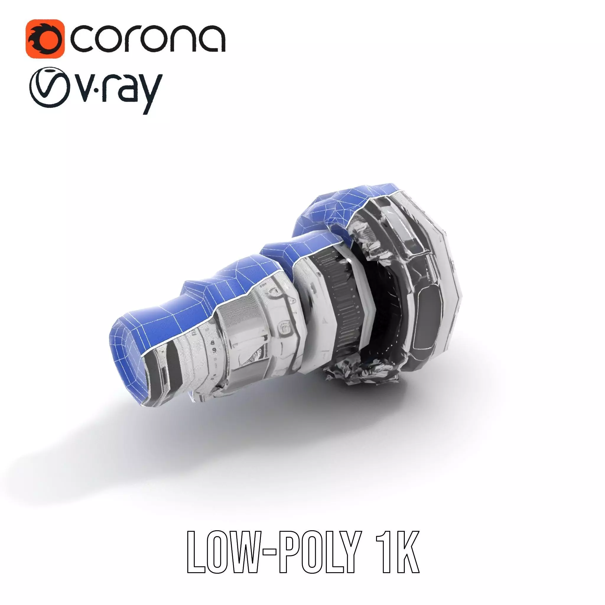 Jet Engine Model Pack with Detailed Components Low-poly 3D model_10