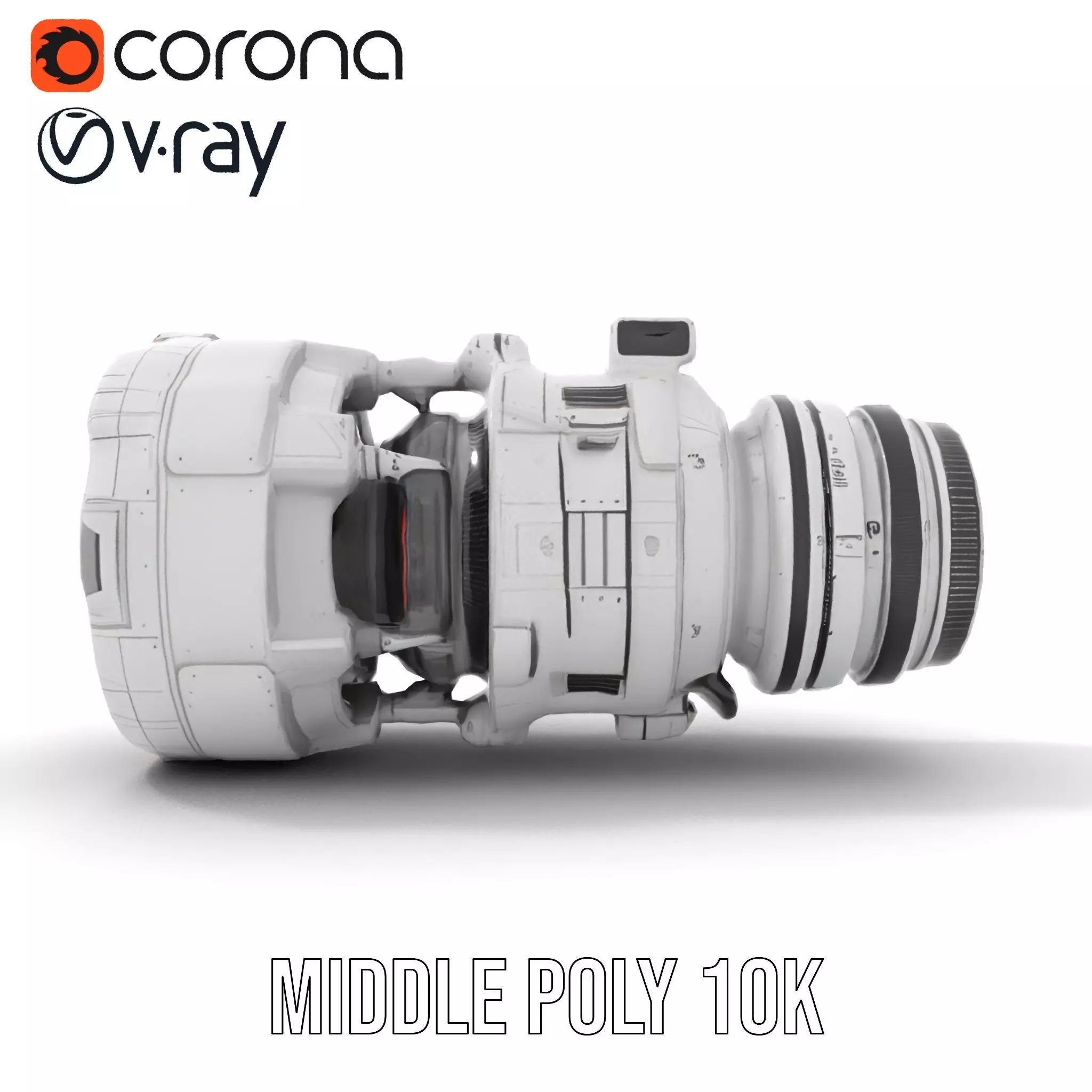 Futuristic Engine Model Pack for SciFi Projects Low-poly 3D model_6