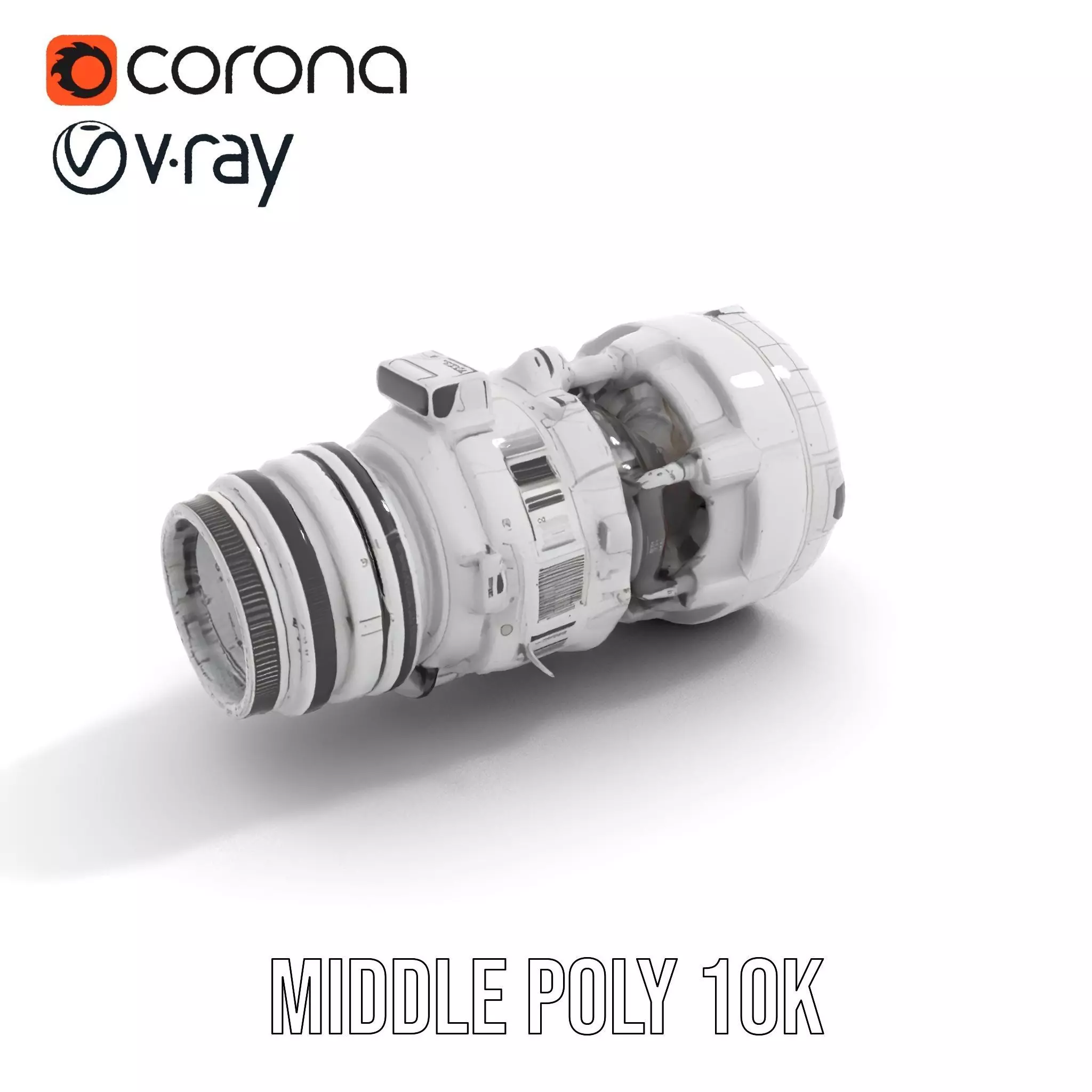 Futuristic Engine Model Pack for SciFi Projects Low-poly 3D model_17