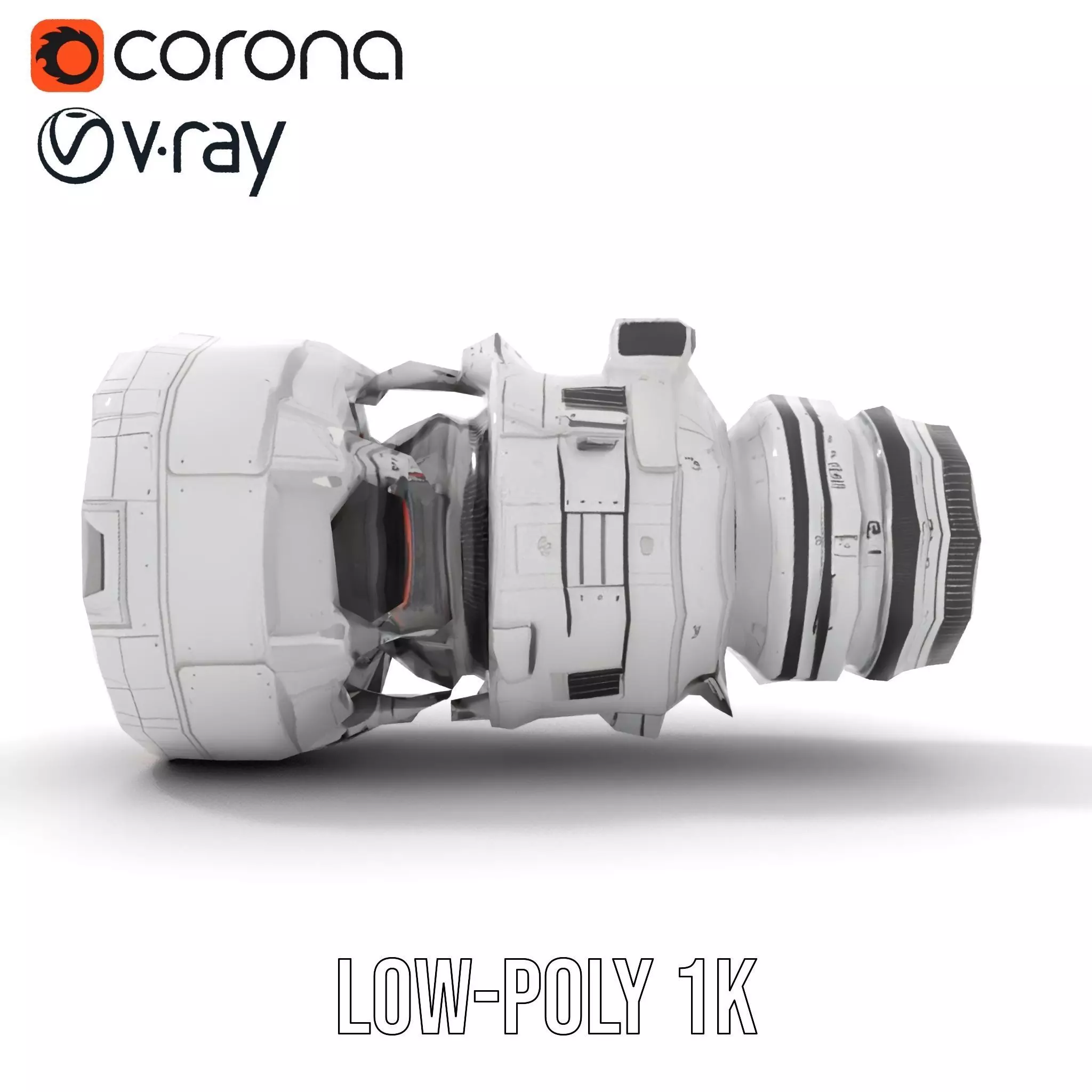 Futuristic Engine Model Pack for SciFi Projects Low-poly 3D model_29