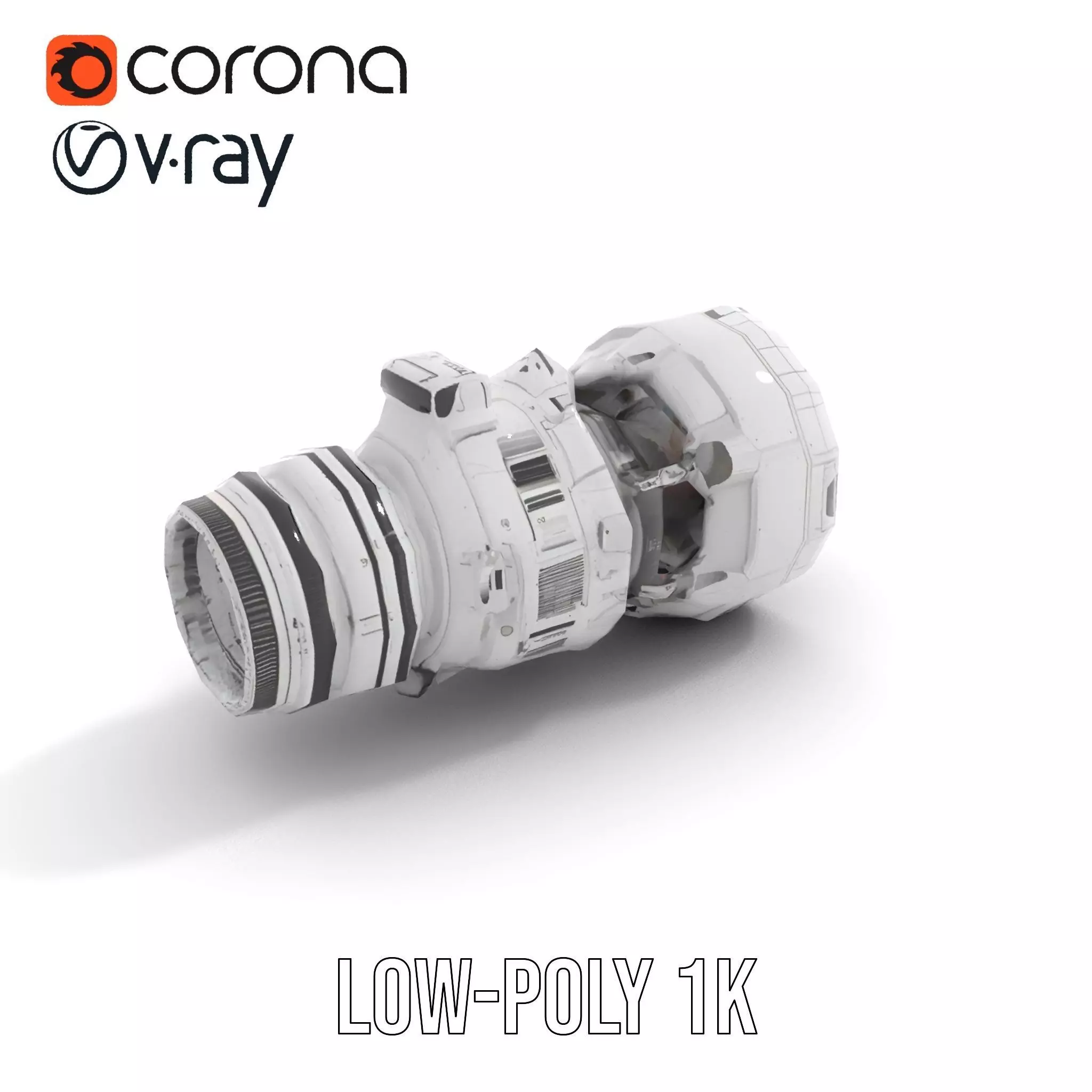 Futuristic Engine Model Pack for SciFi Projects Low-poly 3D model_8