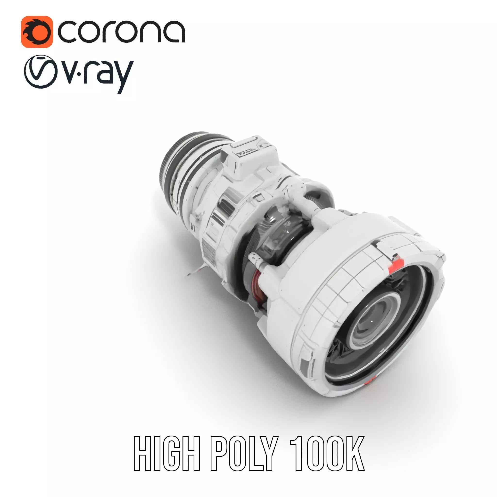 Futuristic Engine Model Pack for SciFi Projects Low-poly 3D model_27