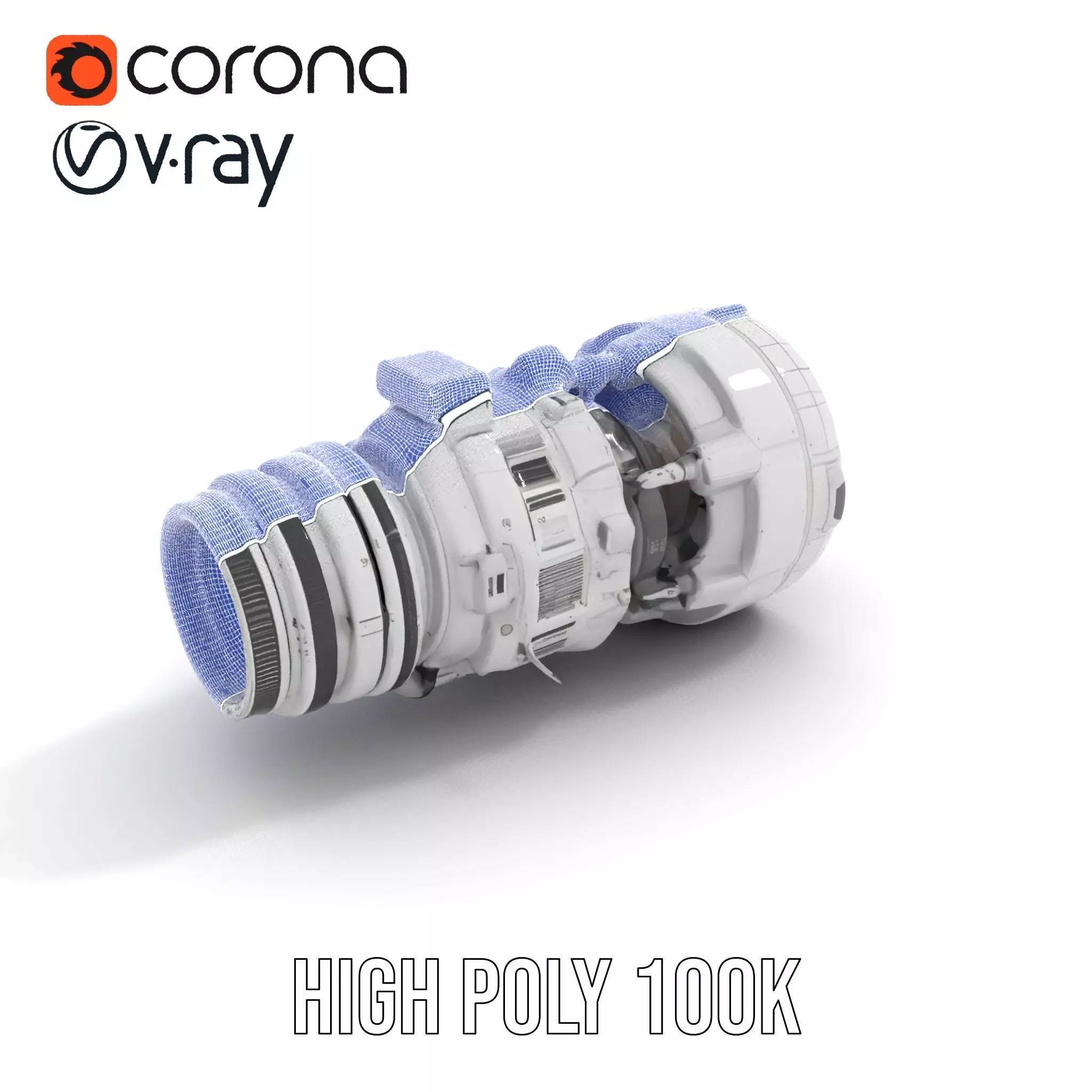 Futuristic Engine Model Pack for SciFi Projects Low-poly 3D model_30