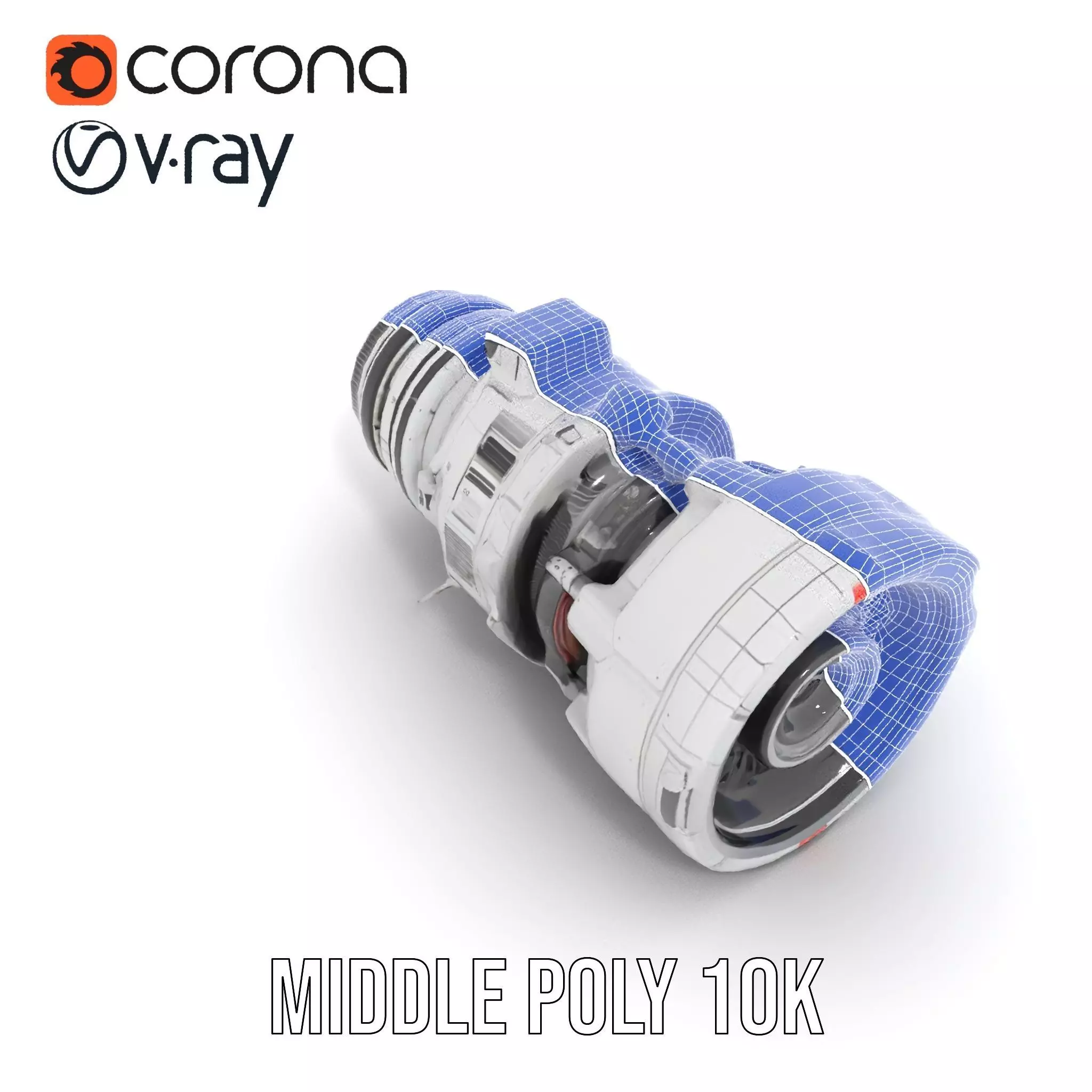 Futuristic Engine Model Pack for SciFi Projects Low-poly 3D model_19