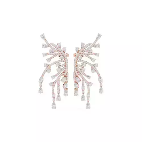 Round Cut Diamond Tree Earring 3DM STL Video 3D print model