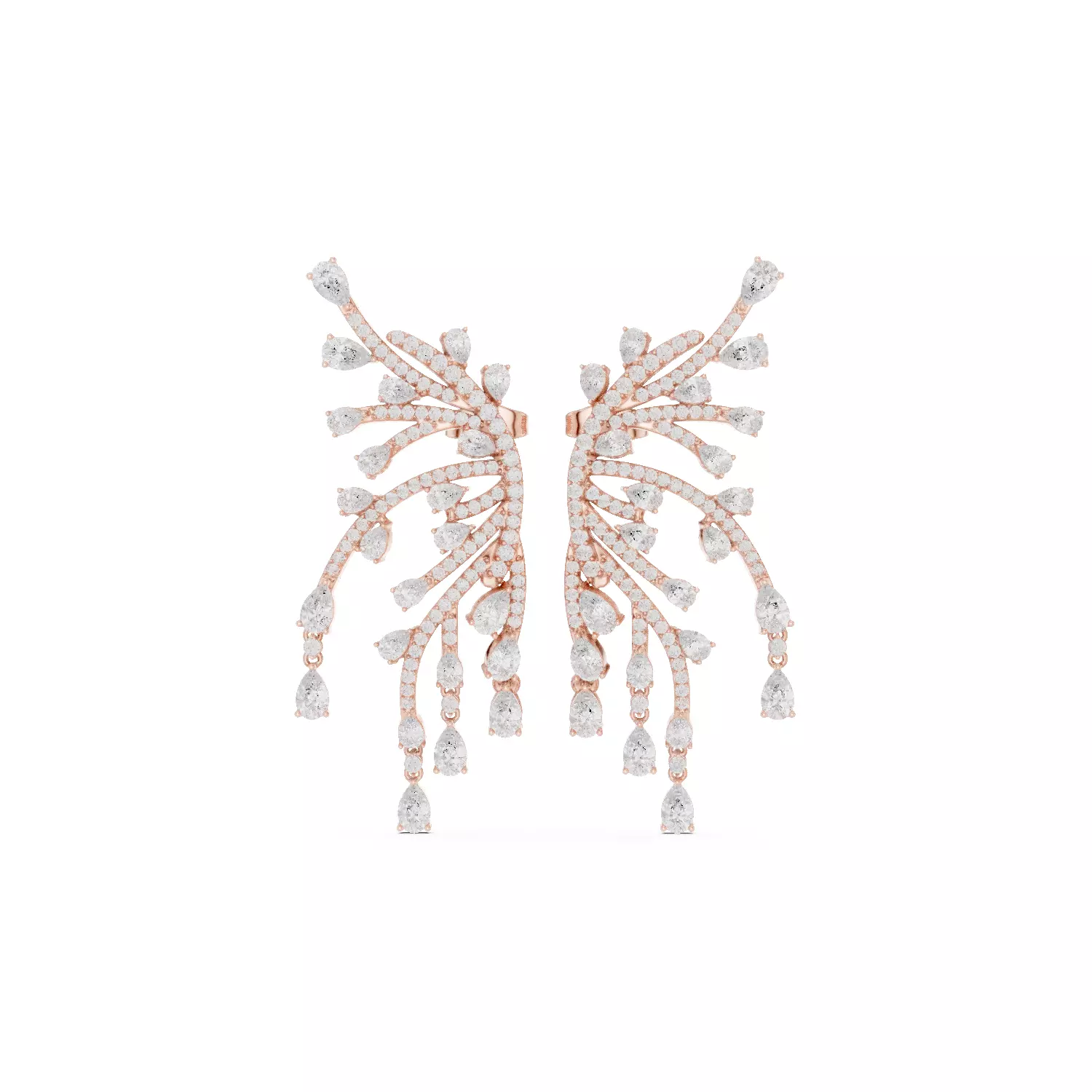 Round Cut Diamond Tree Earring 3DM STL Video 3D print model