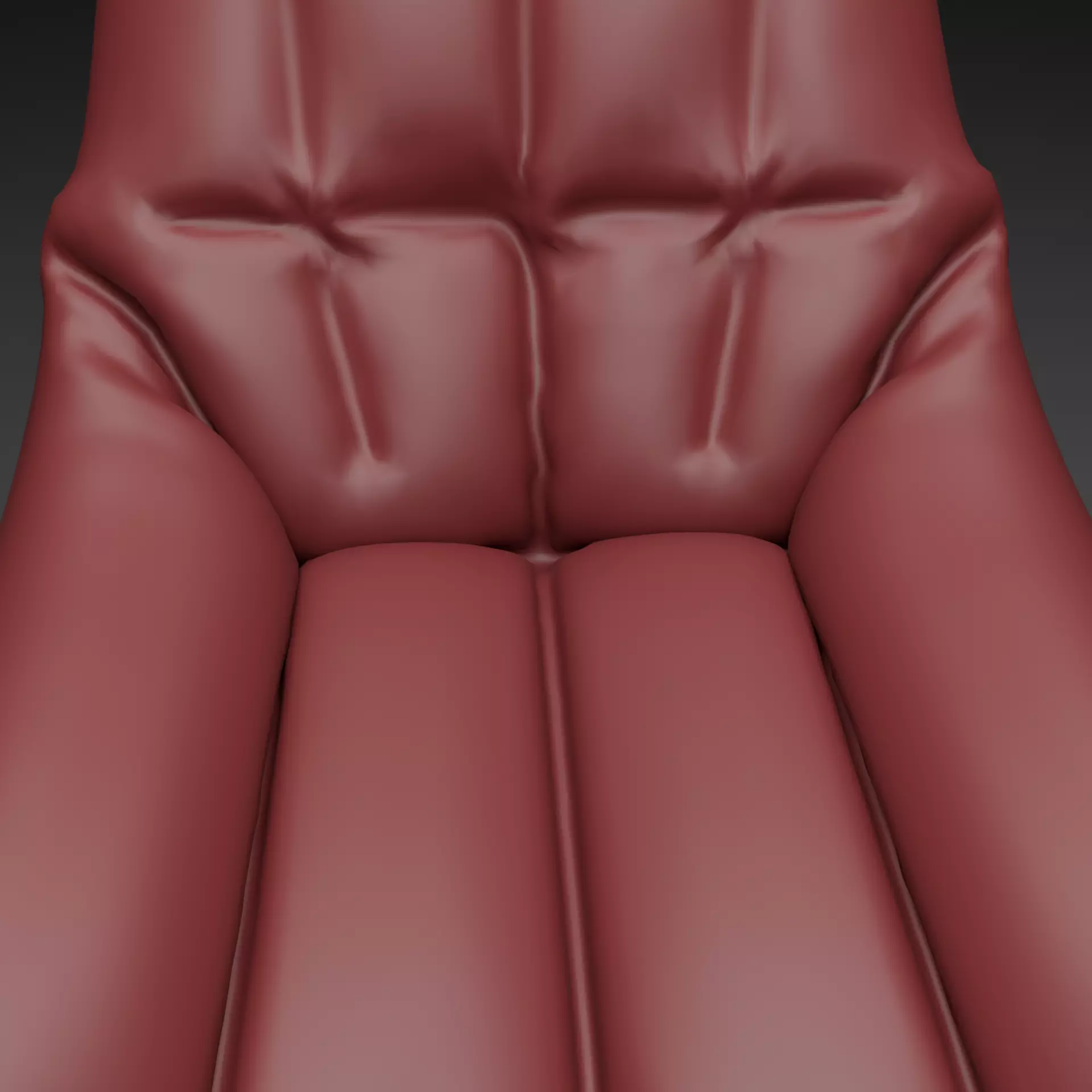 Modern Red Leather Lounge Chair 3D Model 3D print model_1