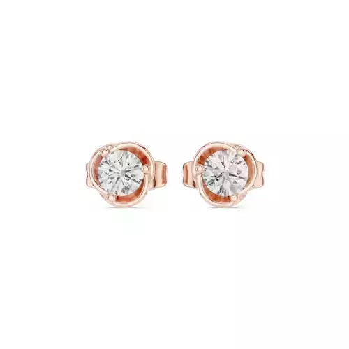 Solitaire Round Cut Diamond Stud Earring 3DM STL Video