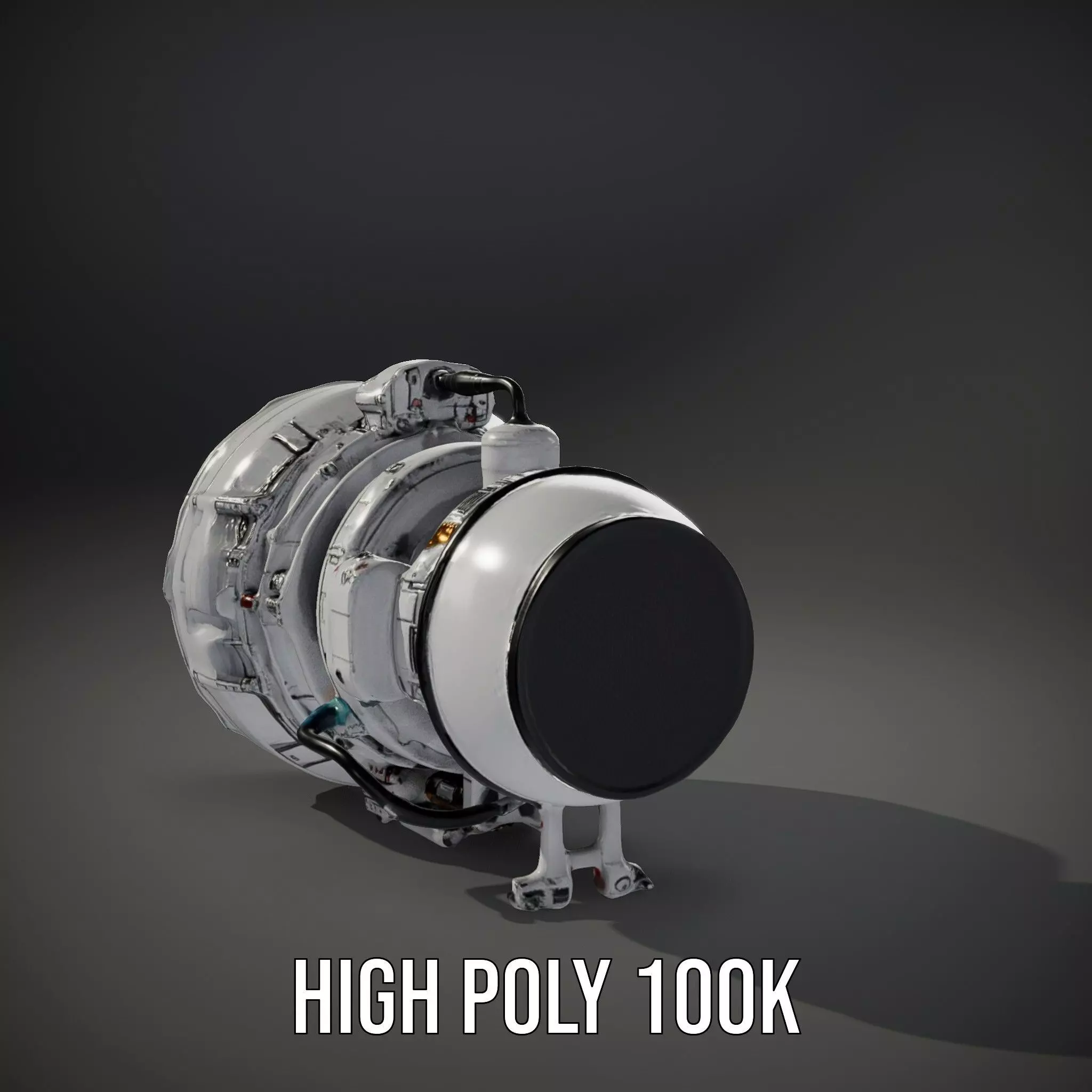 Jet Engine Model Pack with Detailed Components Low-poly 3D model_11