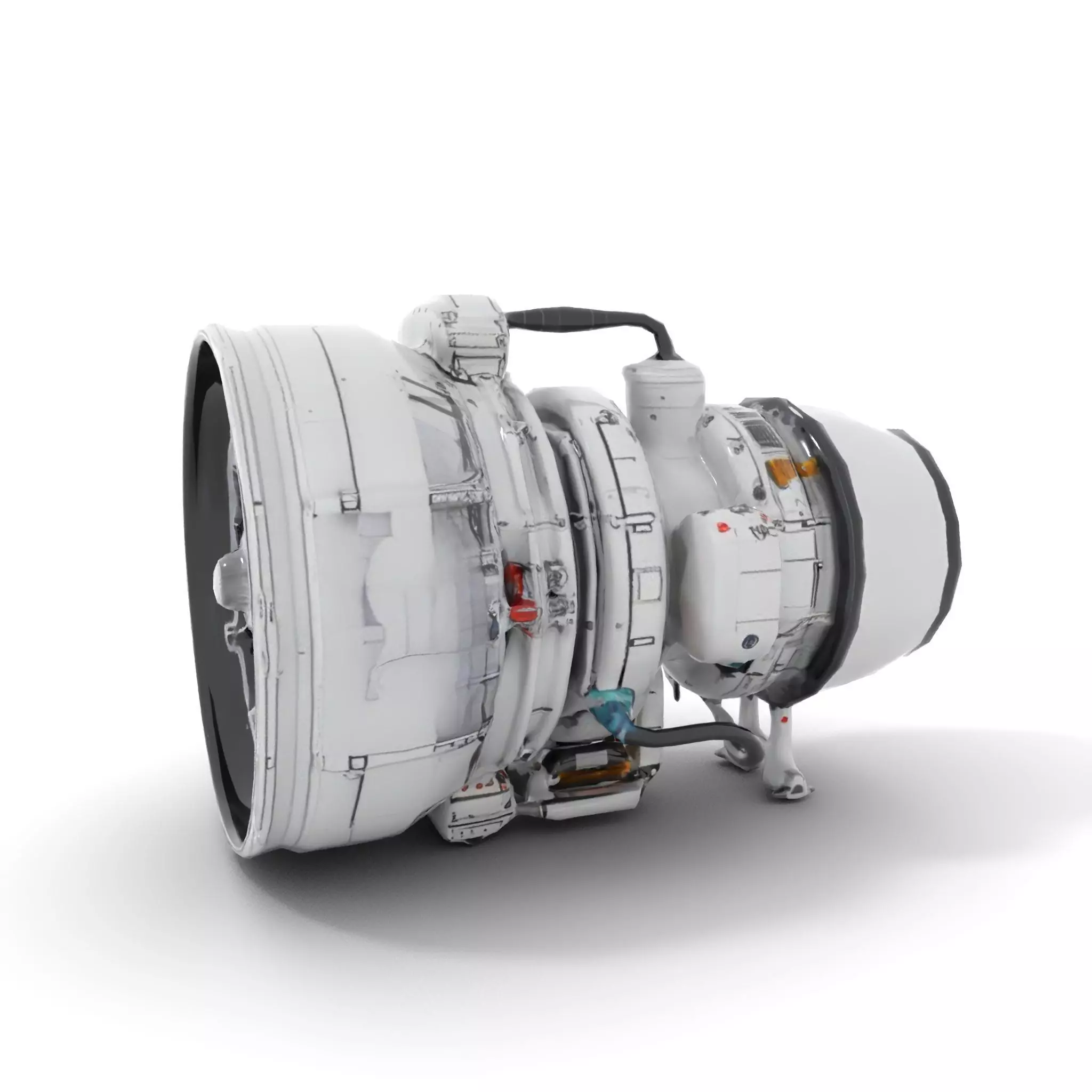 Jet Engine Model Pack with Detailed Components Low-poly 3D model_14