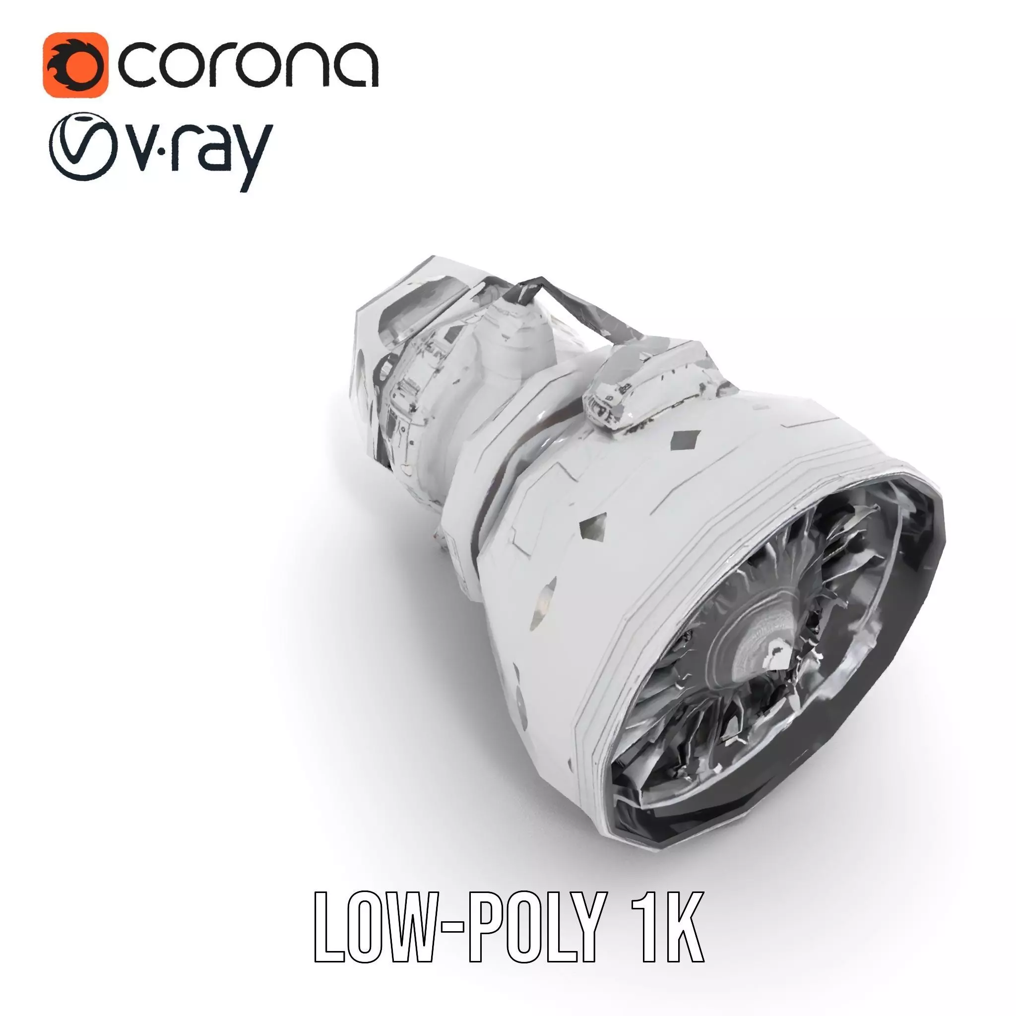 Jet Engine Model Pack with Detailed Components Low-poly 3D model_15