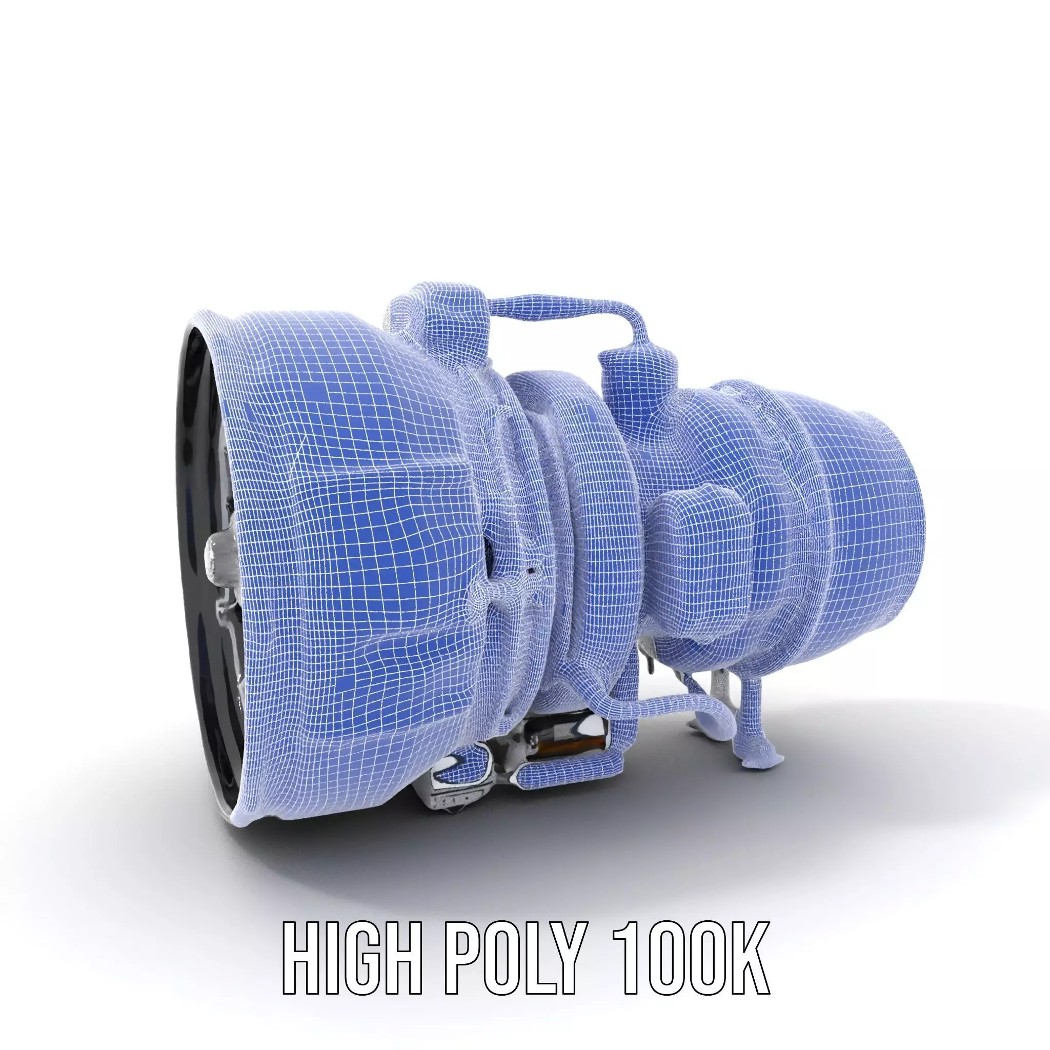 Jet Engine Model Pack with Detailed Components Low-poly 3D model_5