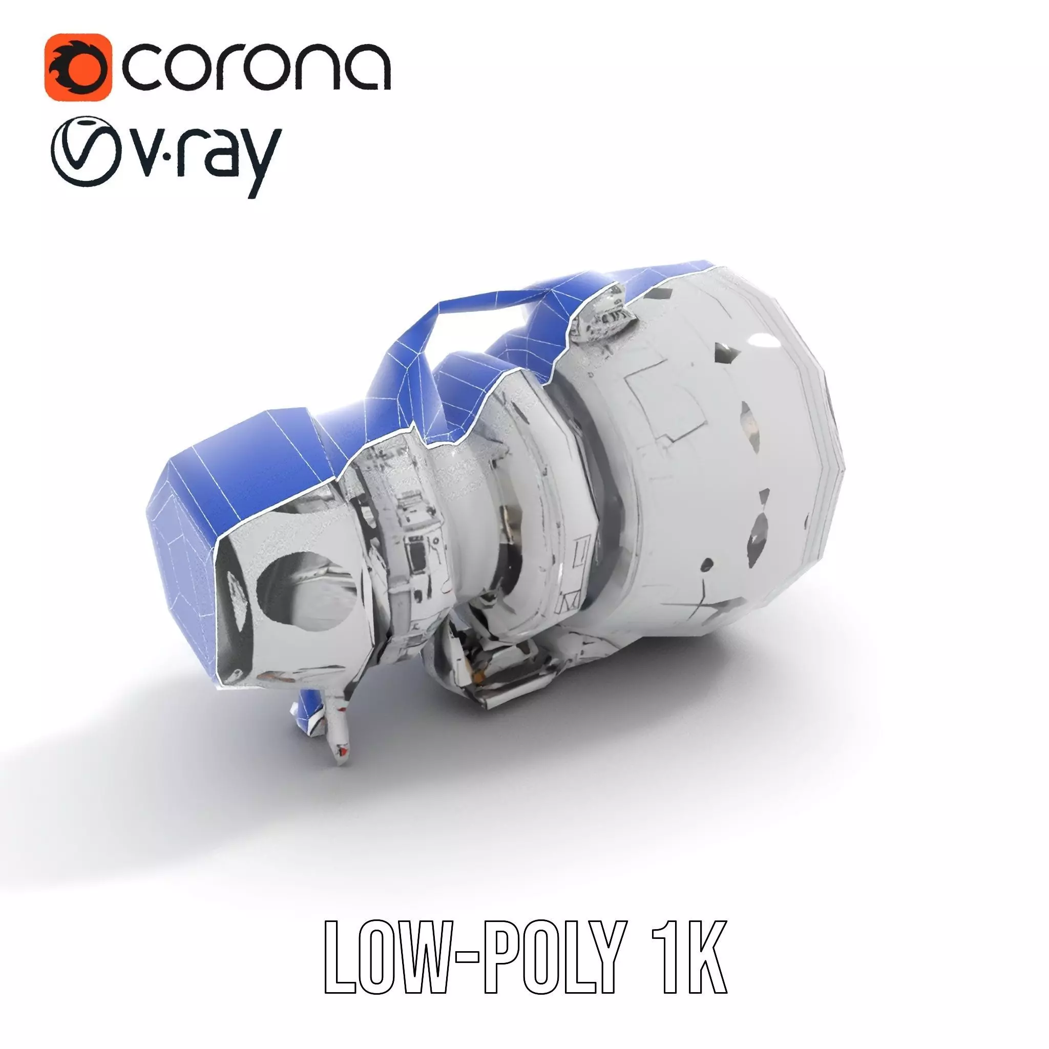 Jet Engine Model Pack with Detailed Components Low-poly 3D model_20