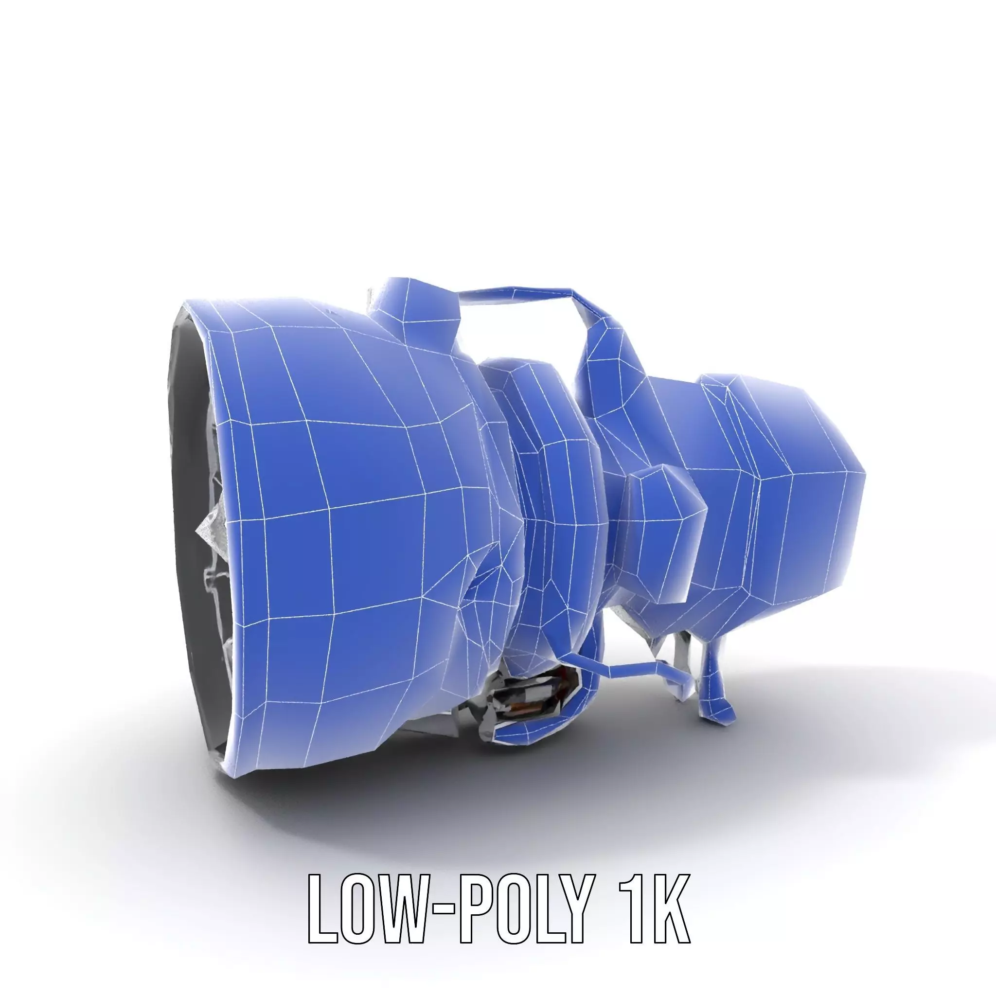 Jet Engine Model Pack with Detailed Components Low-poly 3D model_17