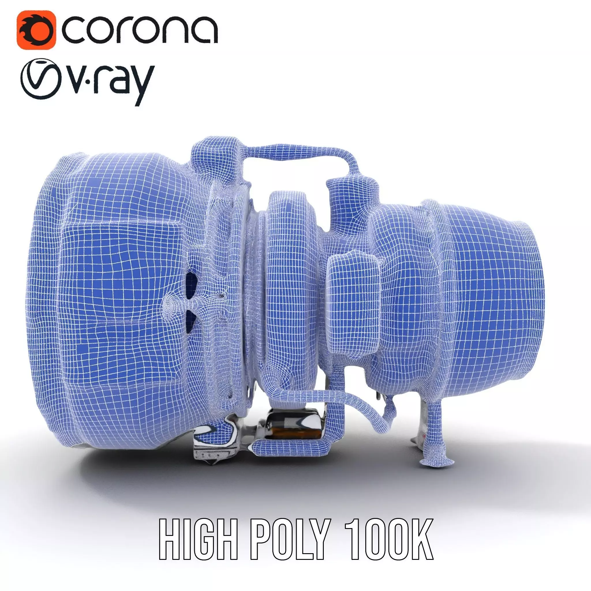 Jet Engine Model Pack with Detailed Components Low-poly 3D model_32