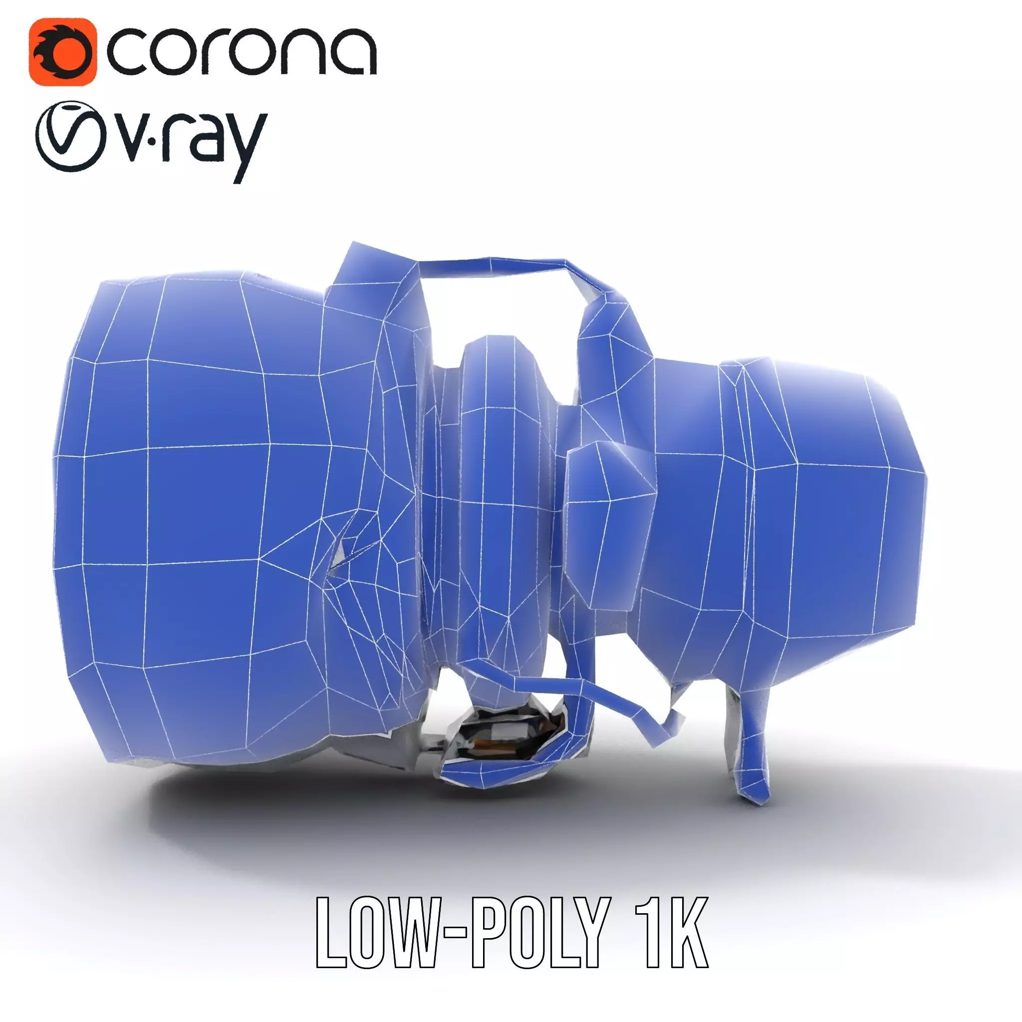 Jet Engine Model Pack with Detailed Components Low-poly 3D model_31