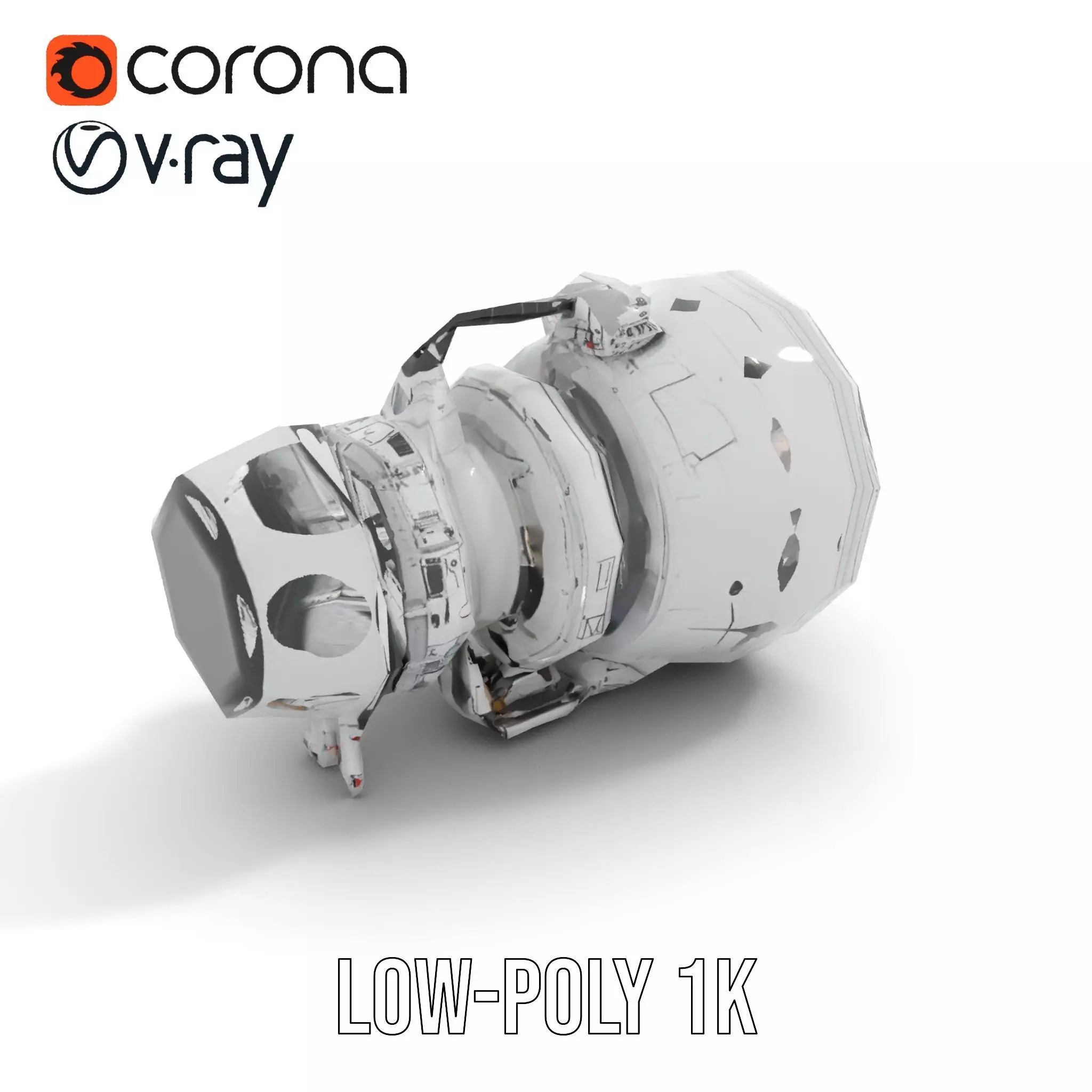 Jet Engine Model Pack with Detailed Components Low-poly 3D model_8