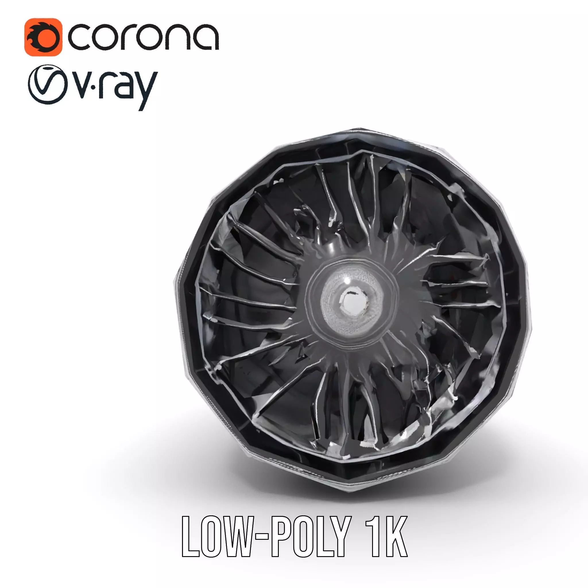 Jet Engine Model Pack with Detailed Components Low-poly 3D model_26