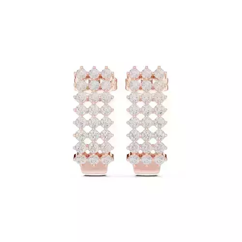 Round Cut Pave Diamond Earring 3DM STL Video