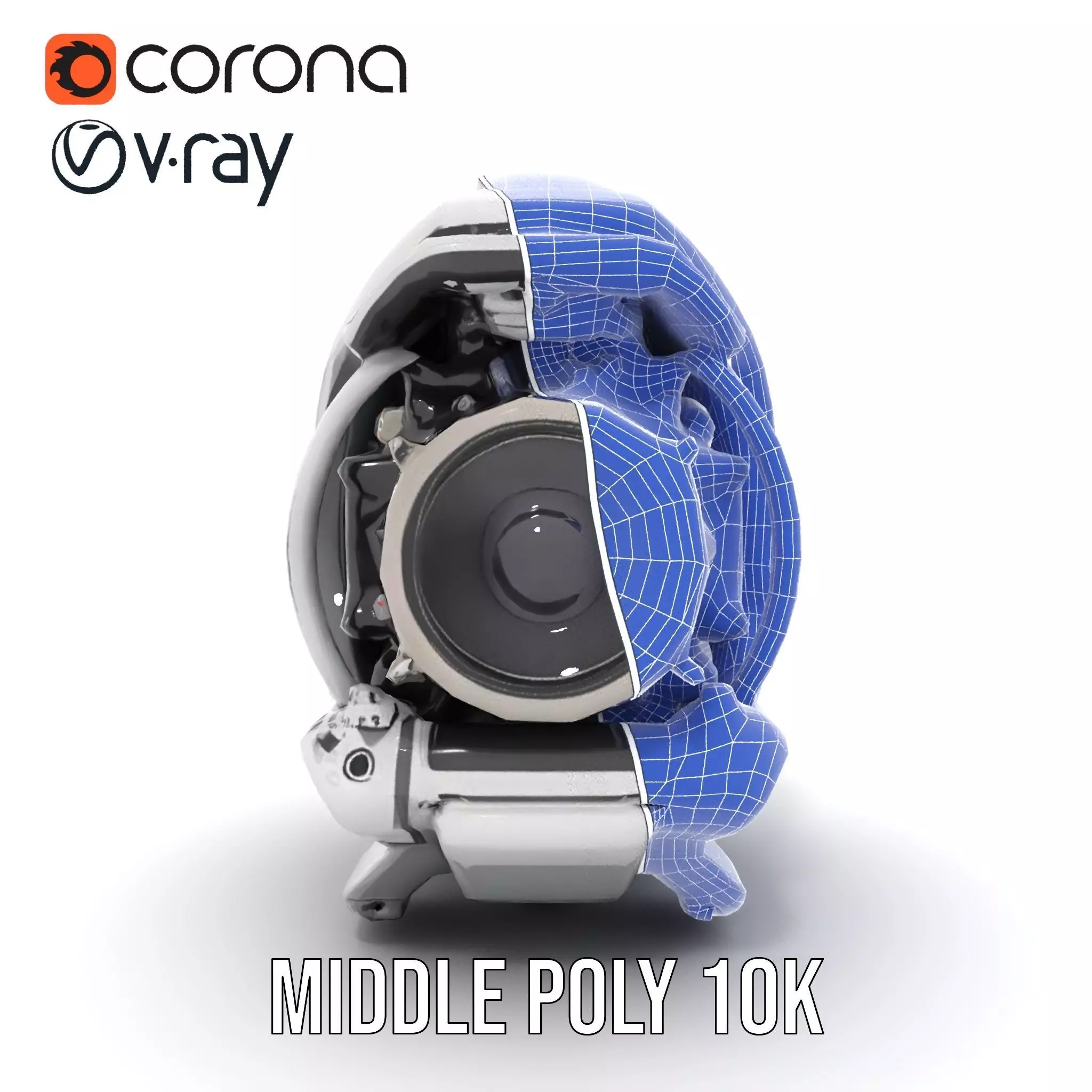 Futuristic Camera Drone Engine model pack Low-poly 3D model_30