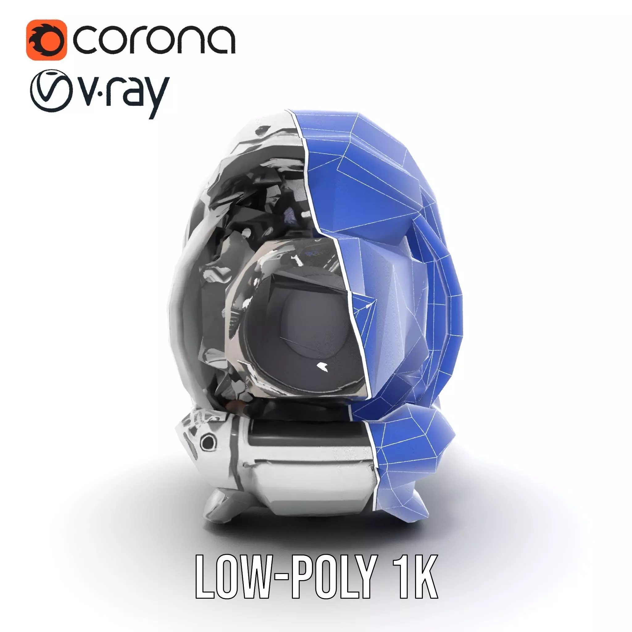 Futuristic Camera Drone Engine model pack Low-poly 3D model_28