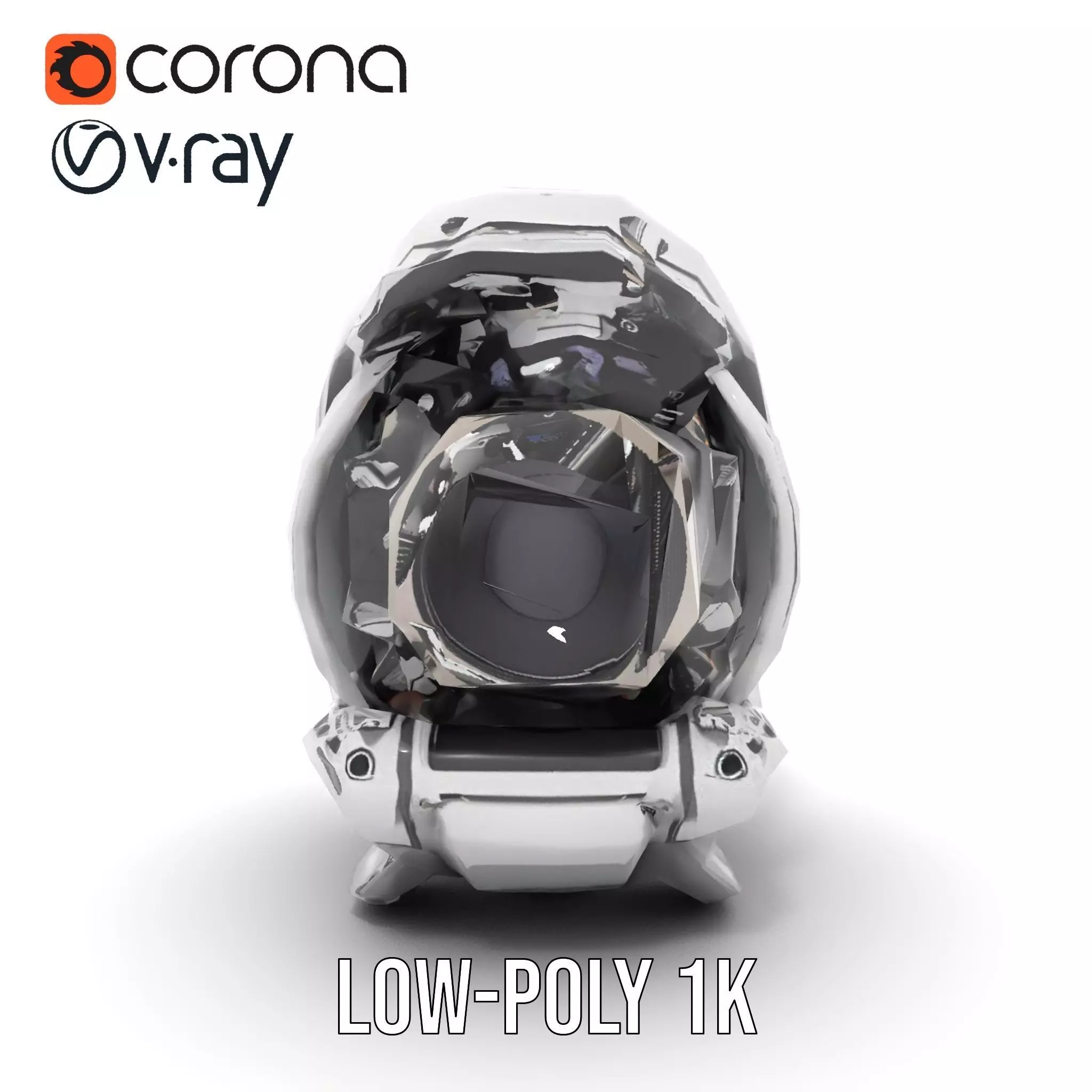 Futuristic Camera Drone Engine model pack Low-poly 3D model_15