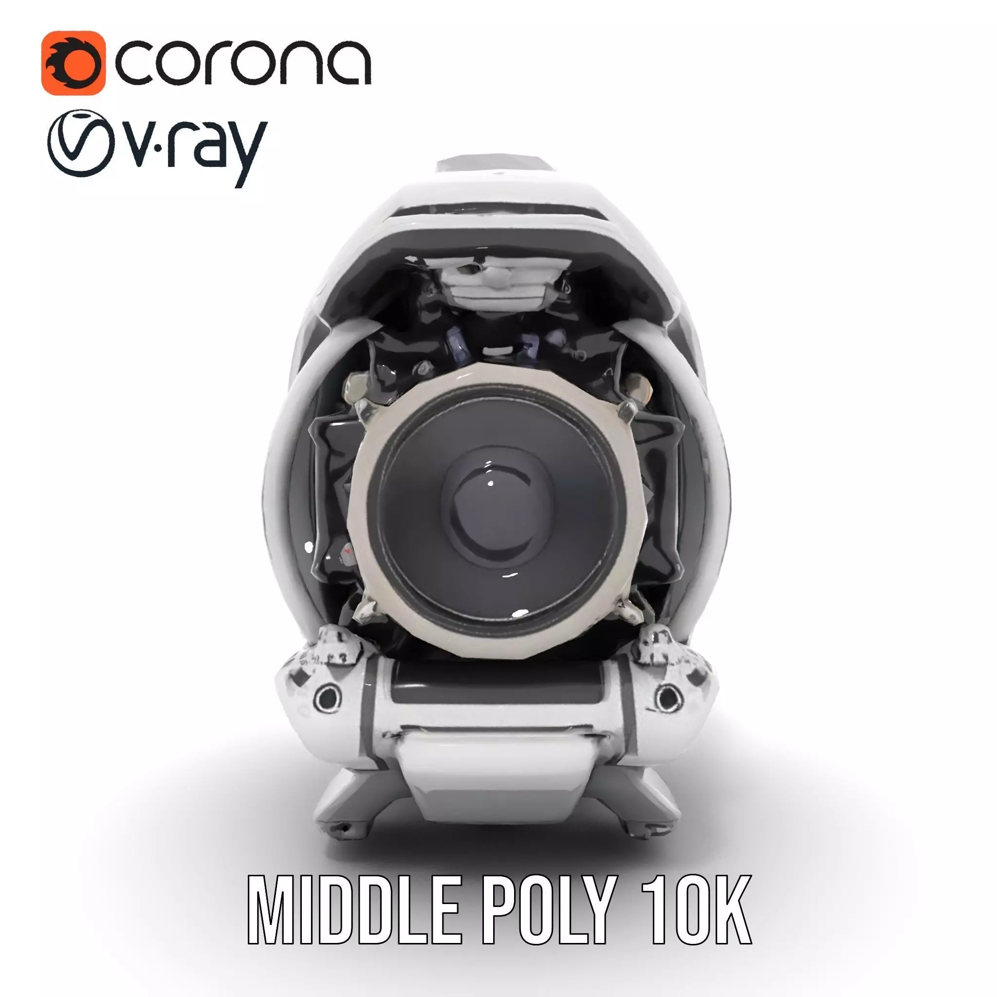 Futuristic Camera Drone Engine model pack Low-poly 3D model_17