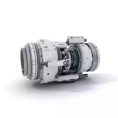 Futuristic Camera Lens Model Pack for SciFi Environments Low-poly 3D model