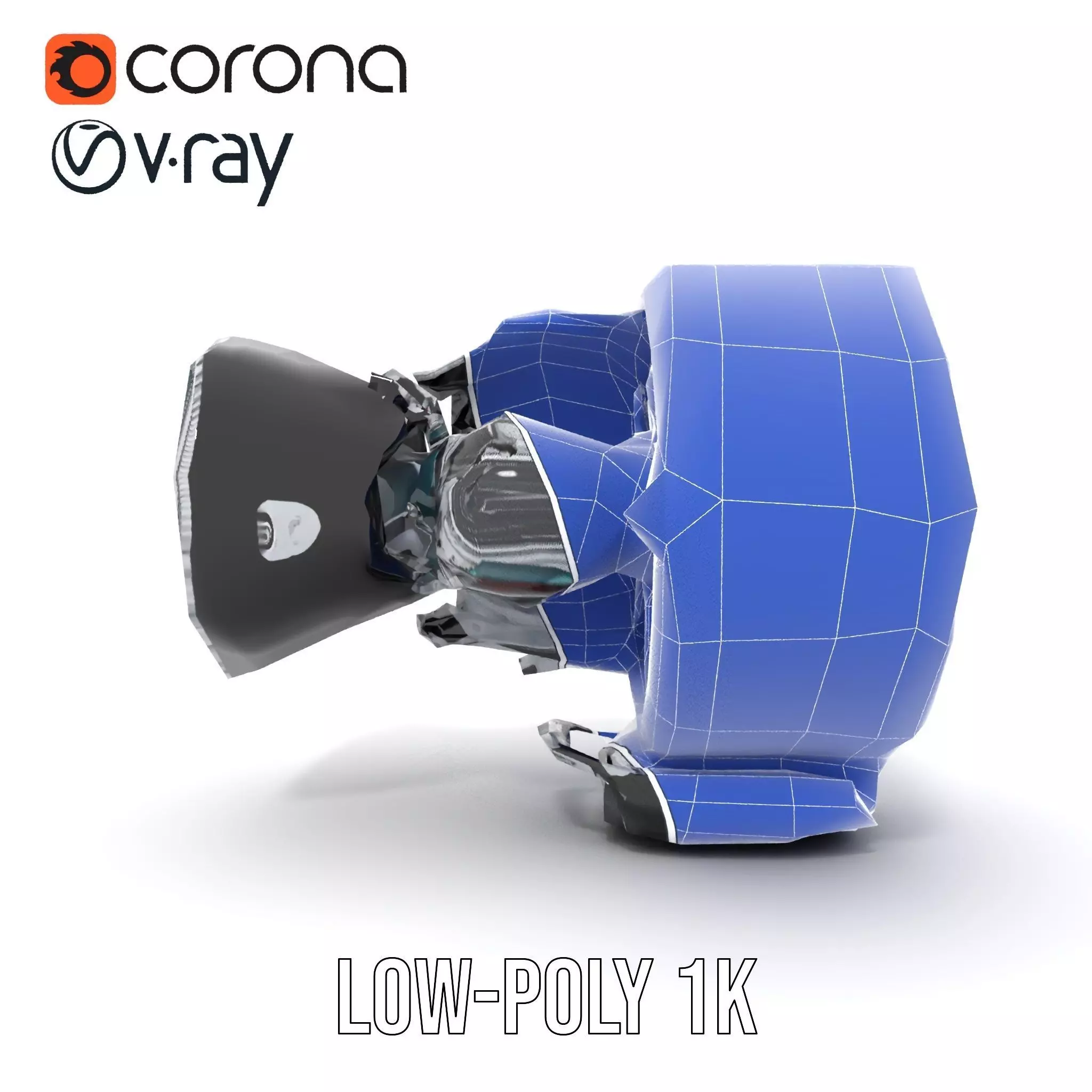 Futuristic Camera Lens Model Pack for SciFi Environments Low-poly 3D model_31