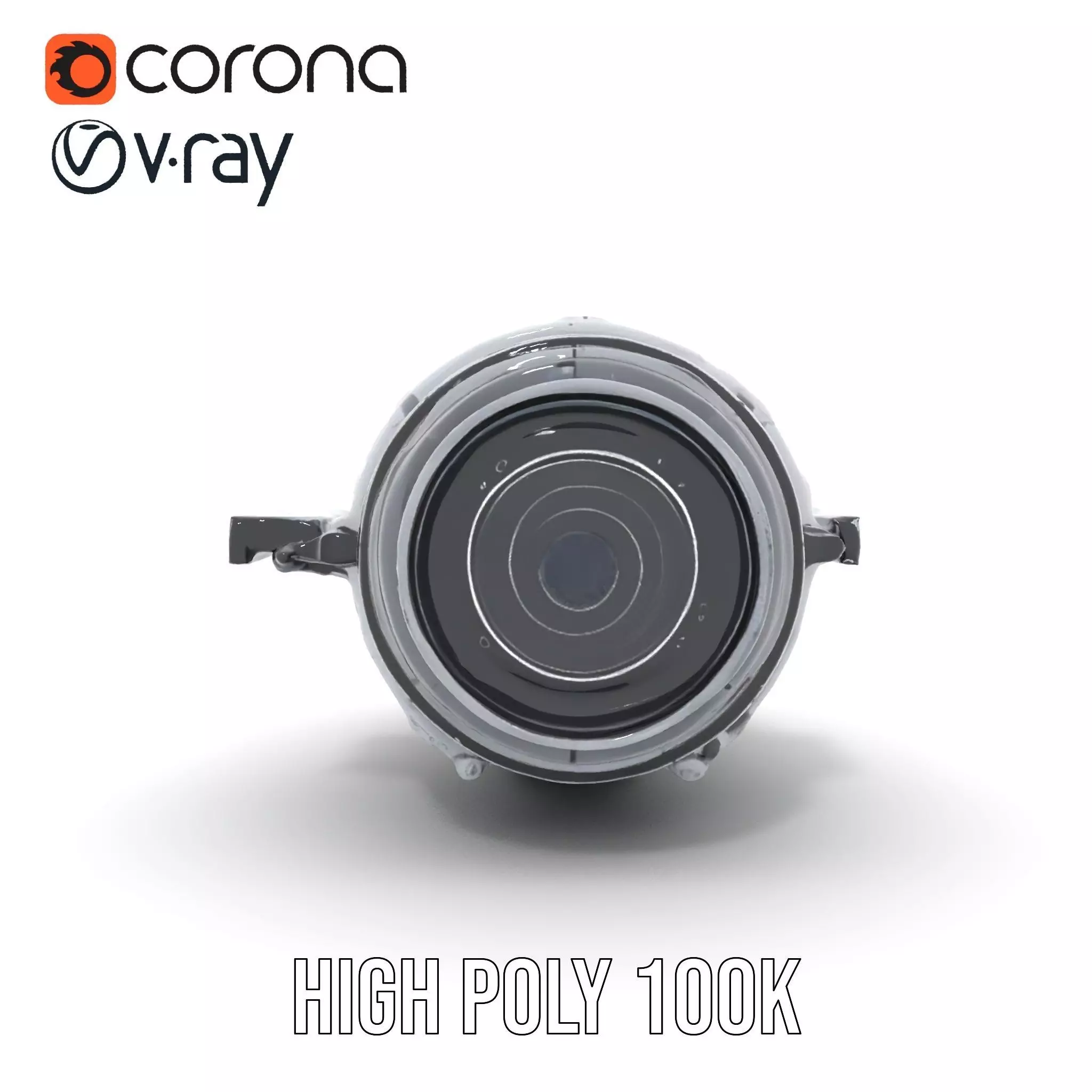 Futuristic Camera Lens Model Pack for SciFi Environments Low-poly 3D model_24