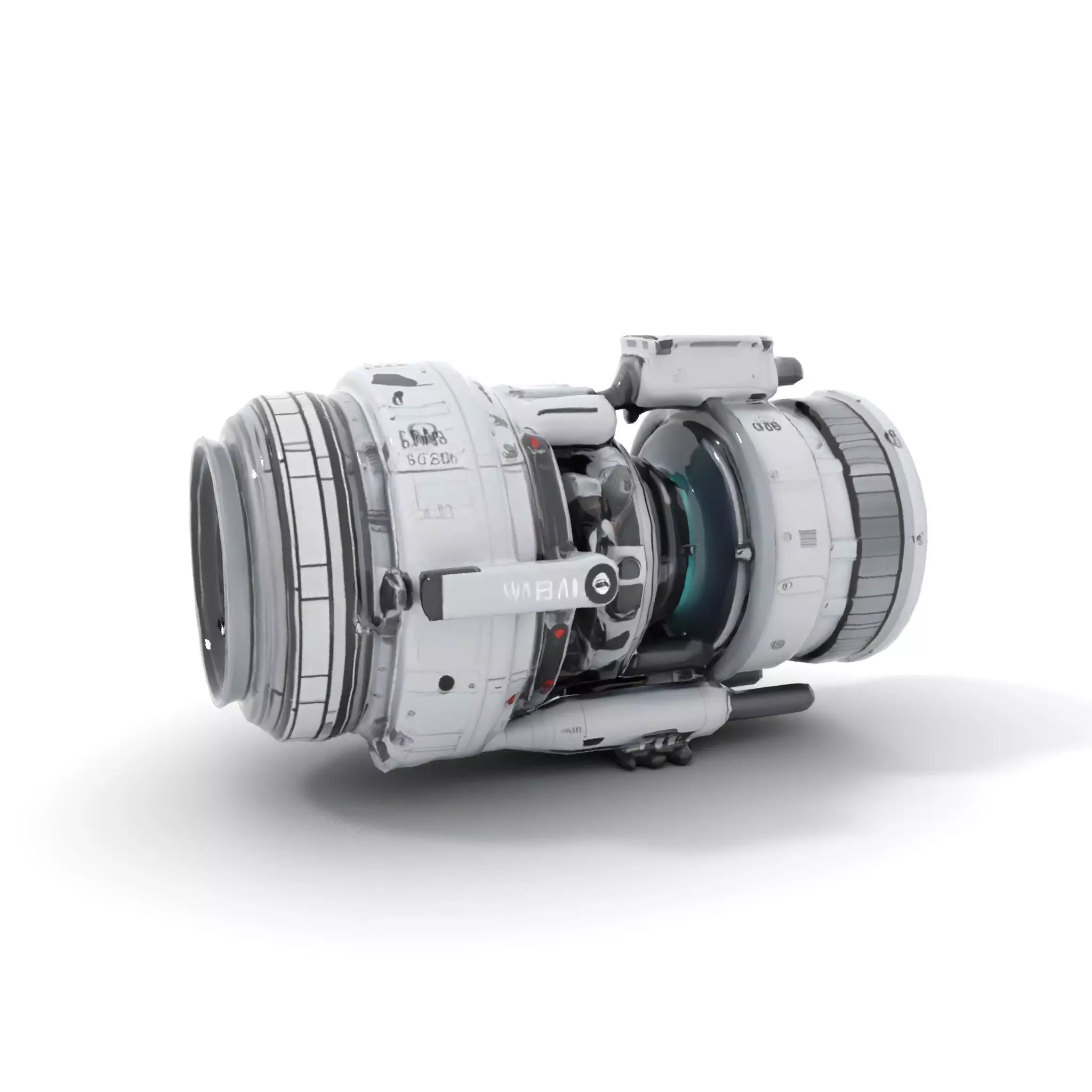 Futuristic Camera Lens Model Pack for SciFi Environments Low-poly 3D model_7