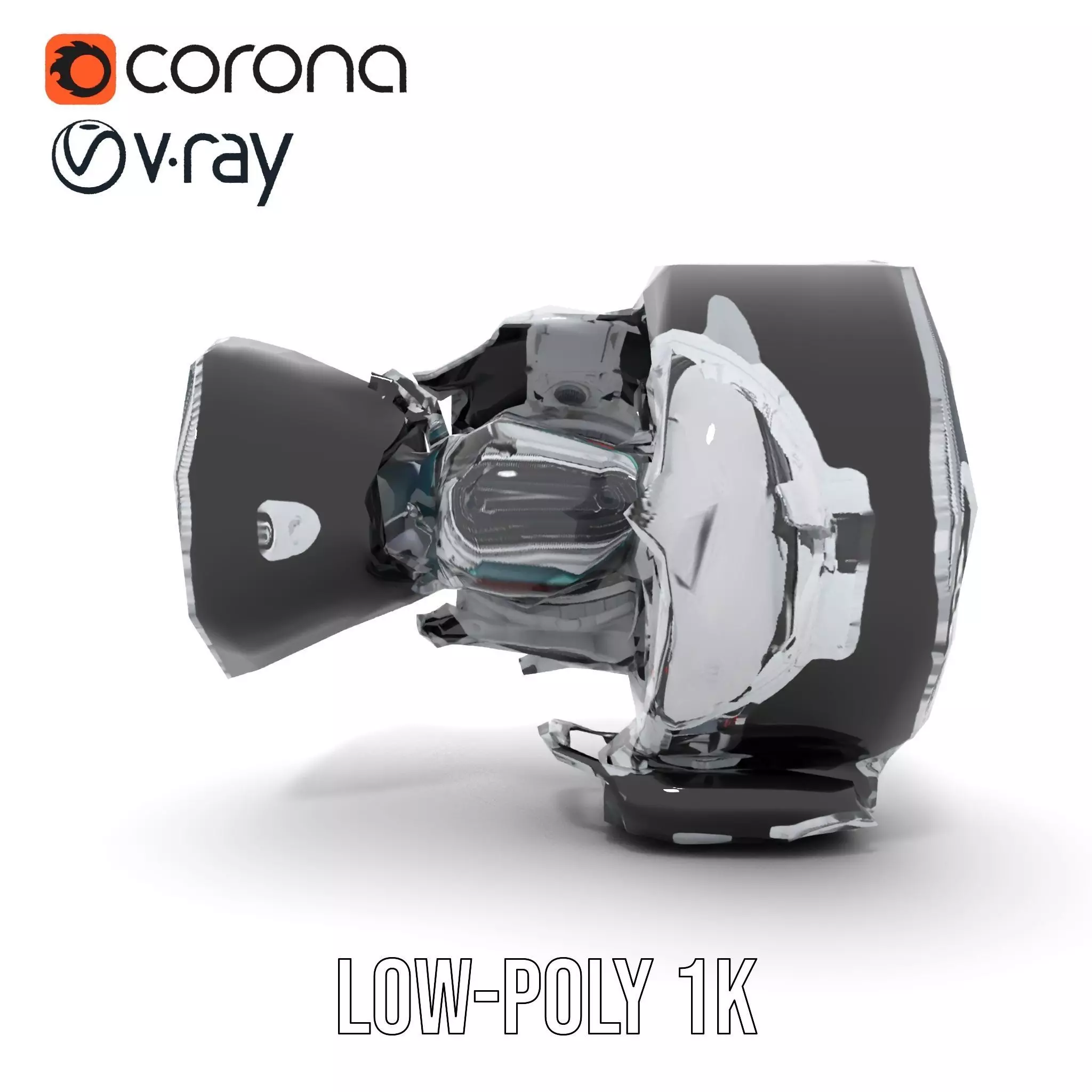 Futuristic Camera Lens Model Pack for SciFi Environments Low-poly 3D model_17