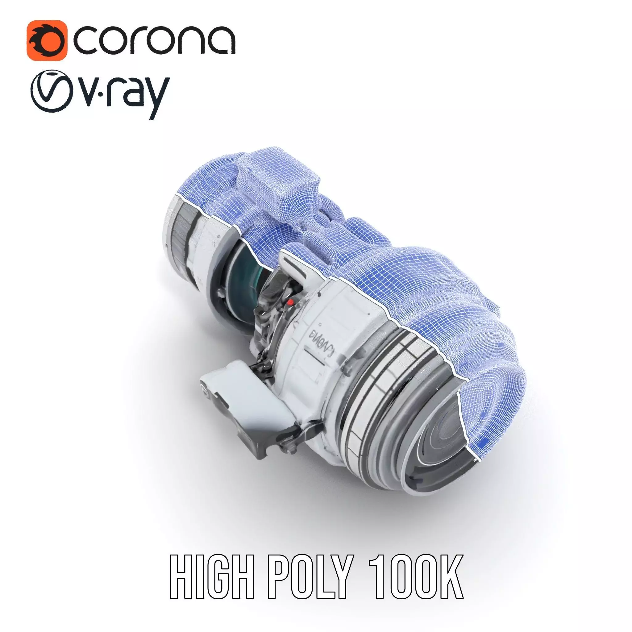 Futuristic Camera Lens Model Pack for SciFi Environments Low-poly 3D model_32