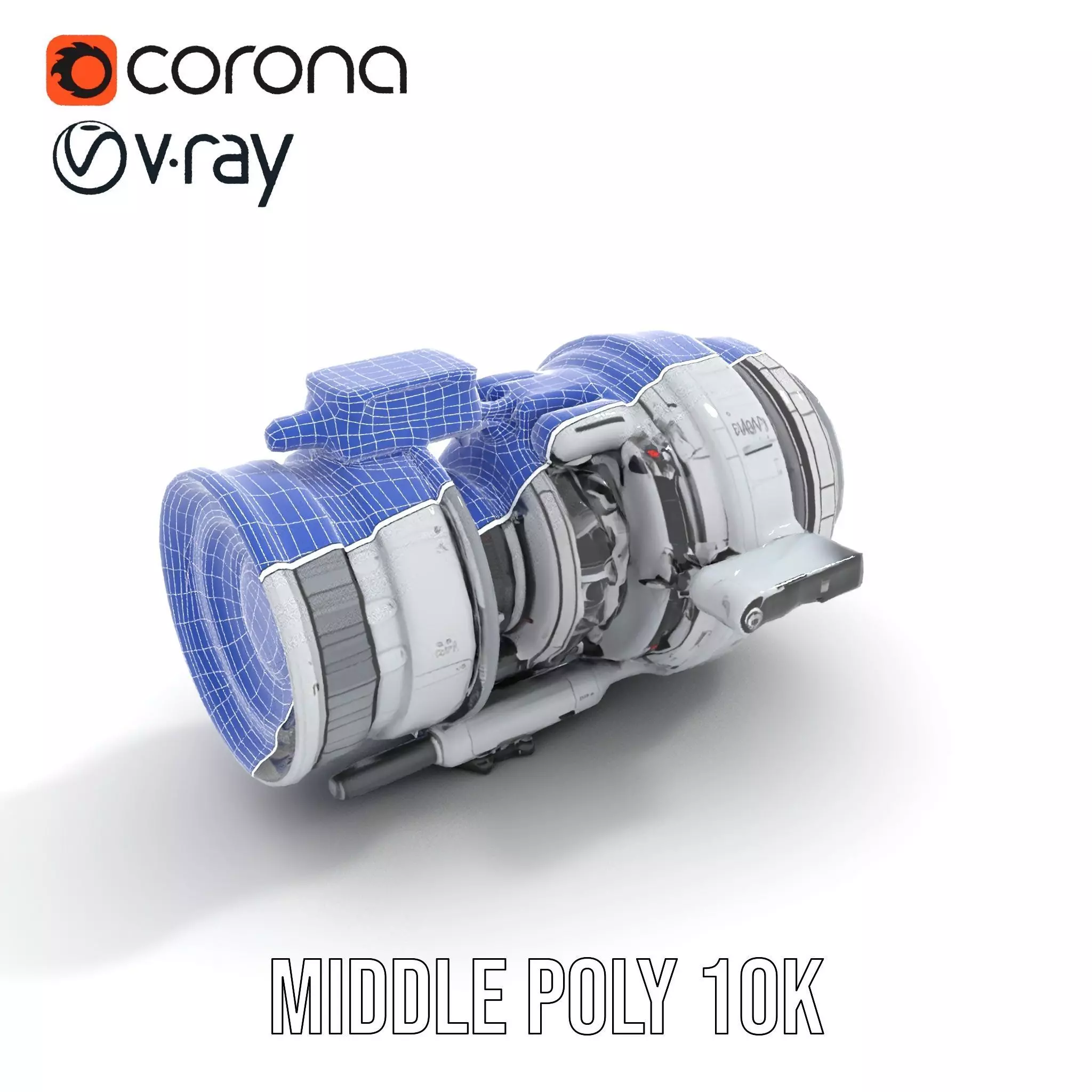 Futuristic Camera Lens Model Pack for SciFi Environments Low-poly 3D model_16