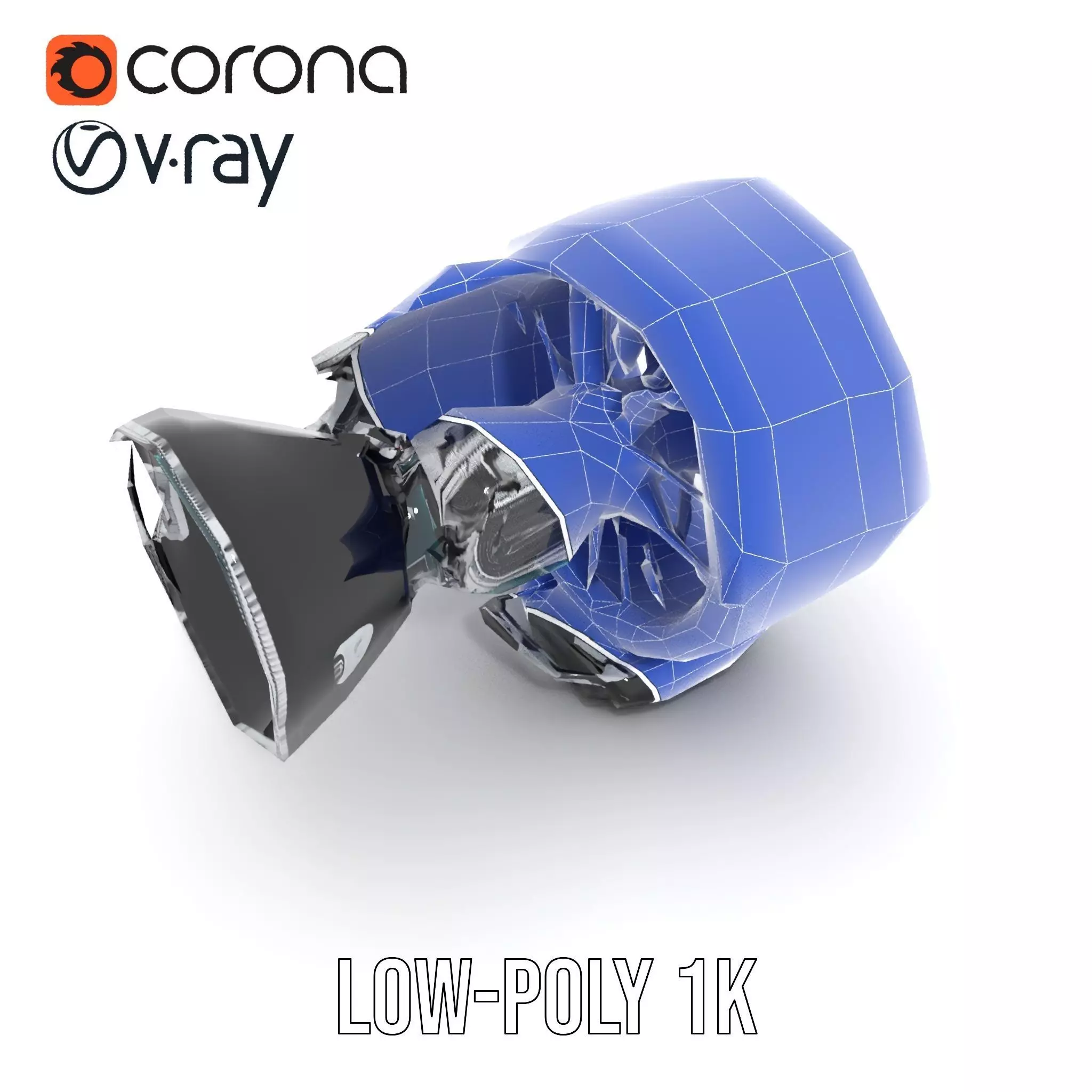 Futuristic Camera Lens Model Pack for SciFi Environments Low-poly 3D model_26