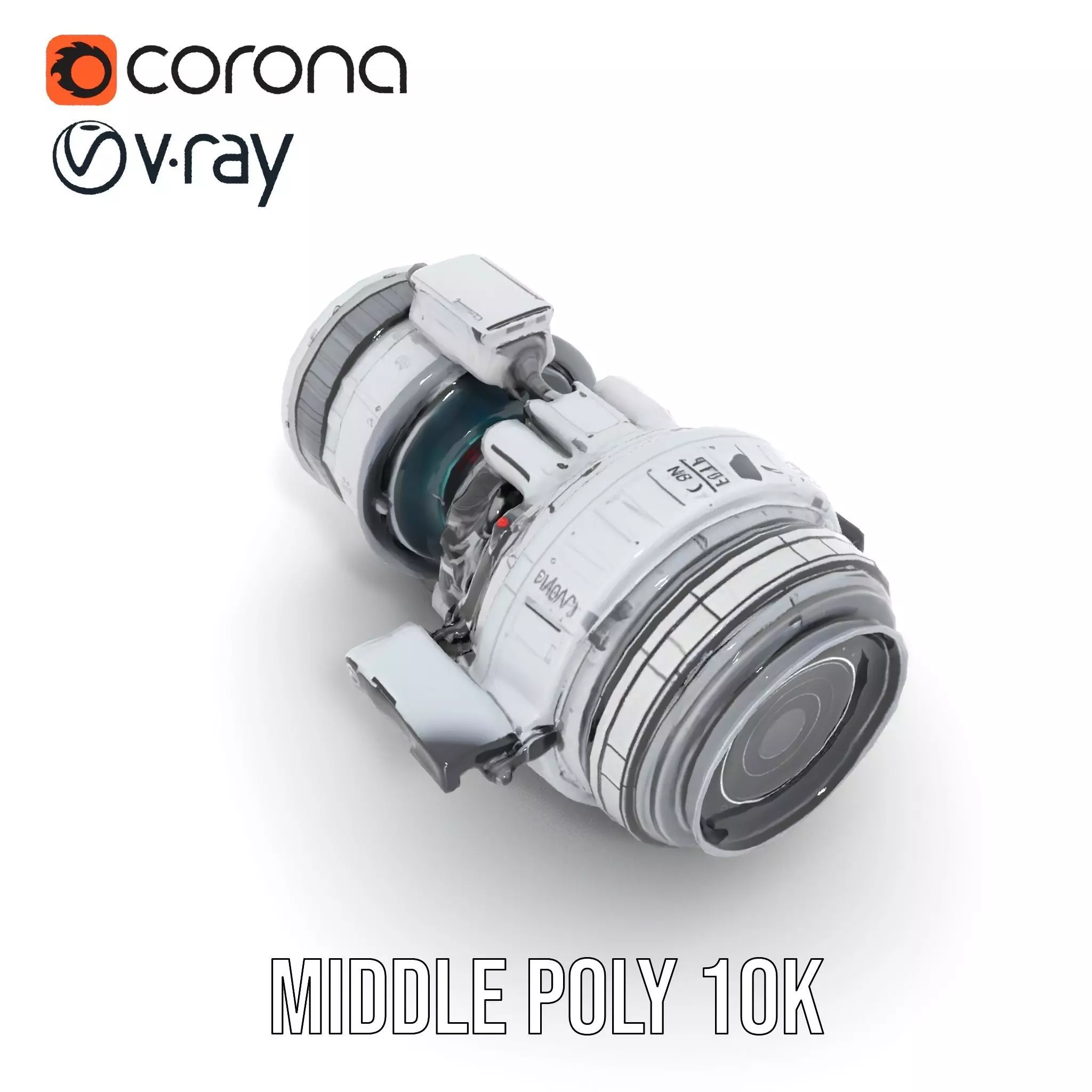 Futuristic Camera Lens Model Pack for SciFi Environments Low-poly 3D model_22
