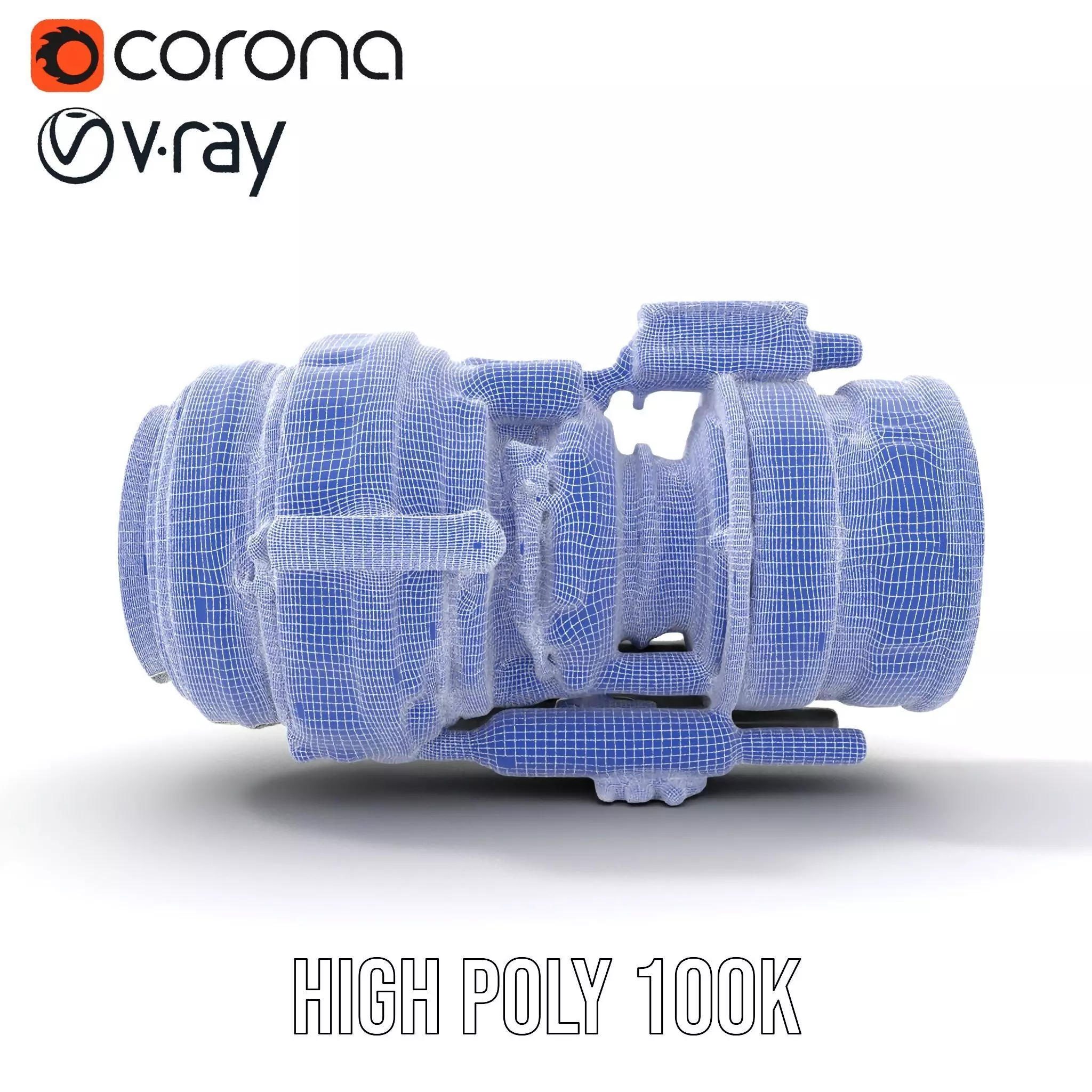 Futuristic Camera Lens Model Pack for SciFi Environments Low-poly 3D model_35